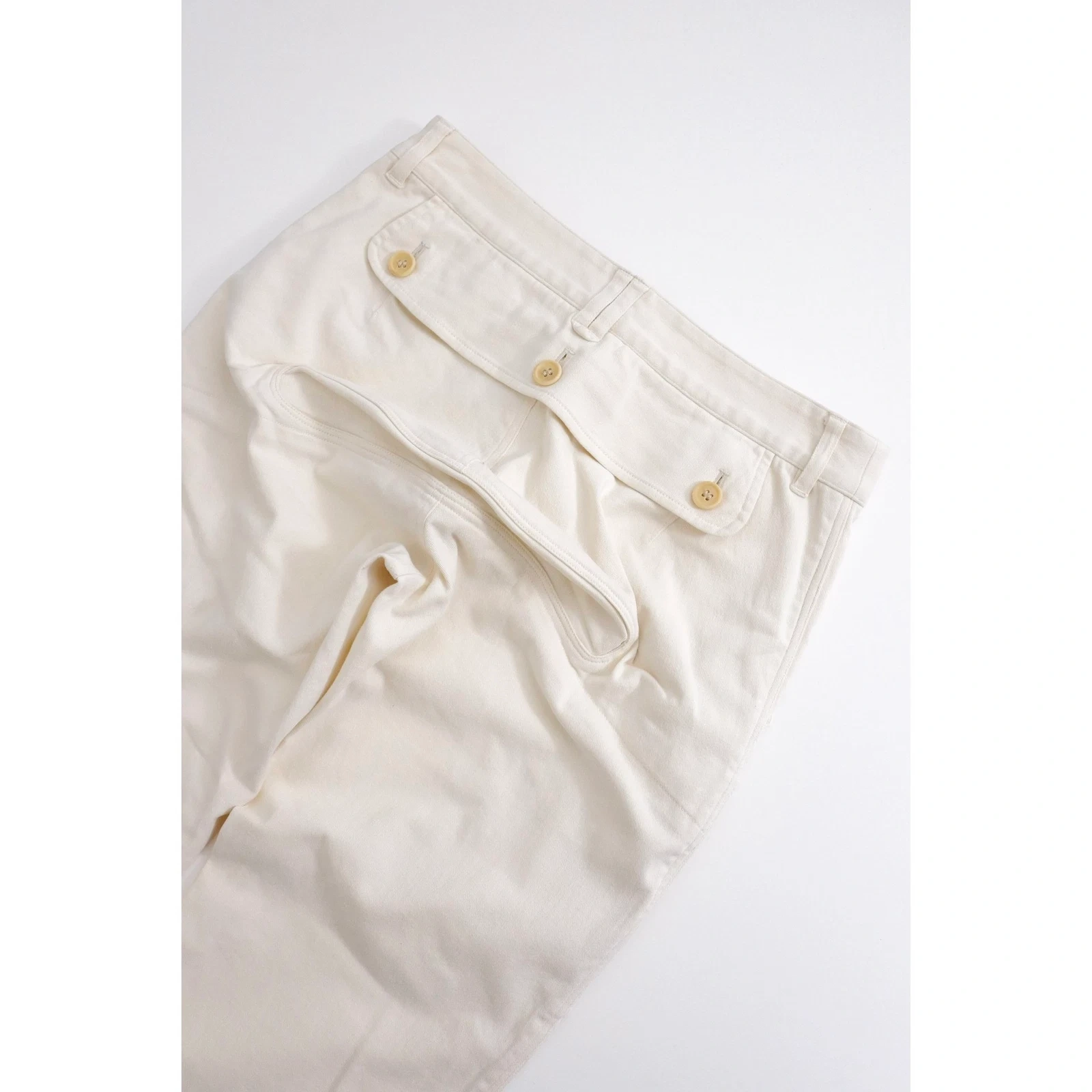 ISSEY MIYAKE Jean droit Beige vintage, passéist — photo 11
