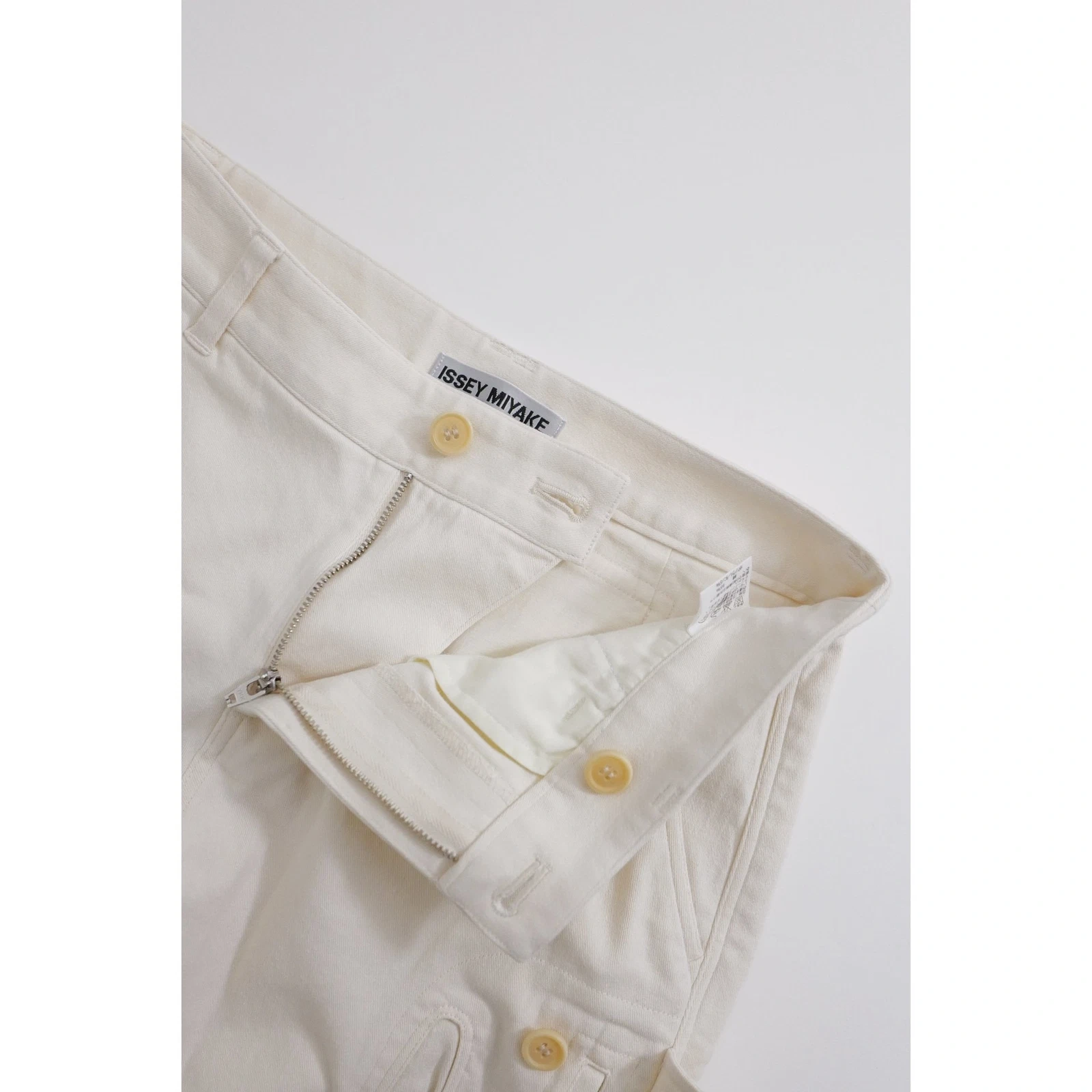 ISSEY MIYAKE Jean droit Beige vintage, passéist — photo 7