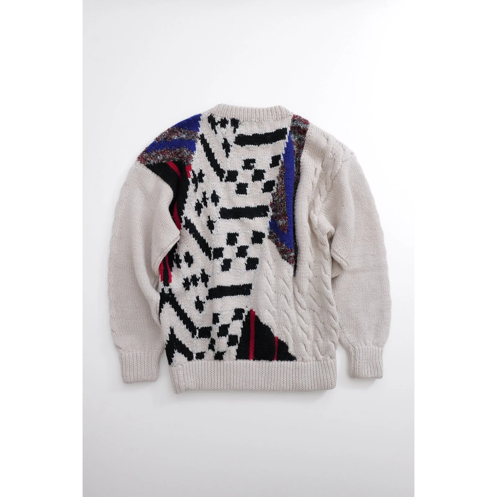 JUNKO KOSHINO Pull en laine Multicolore vintage, passéist — photo 12