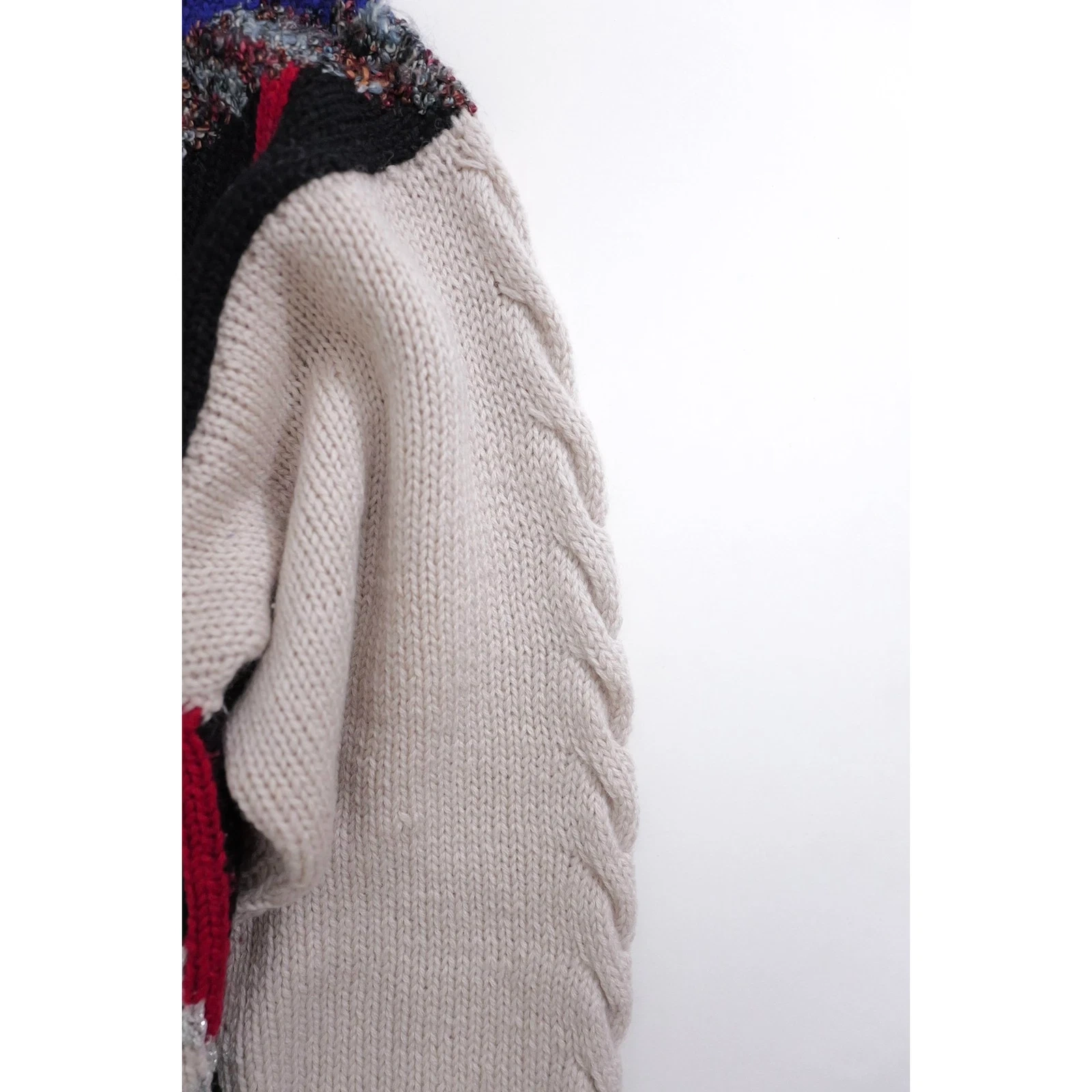JUNKO KOSHINO Pull en laine Multicolore vintage, passéist — photo 6