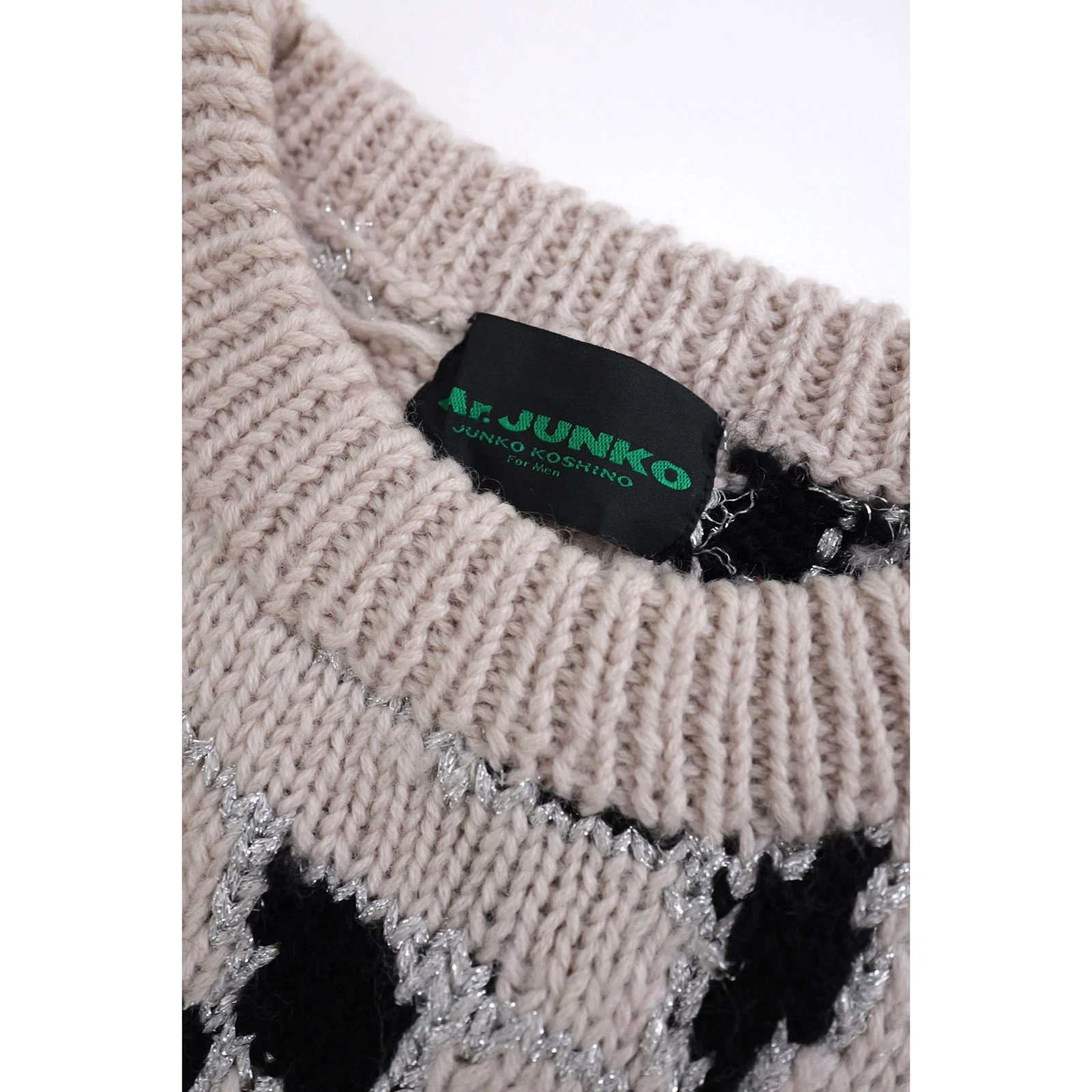 JUNKO KOSHINO Pull en laine Multicolore vintage, passéist — photo 8