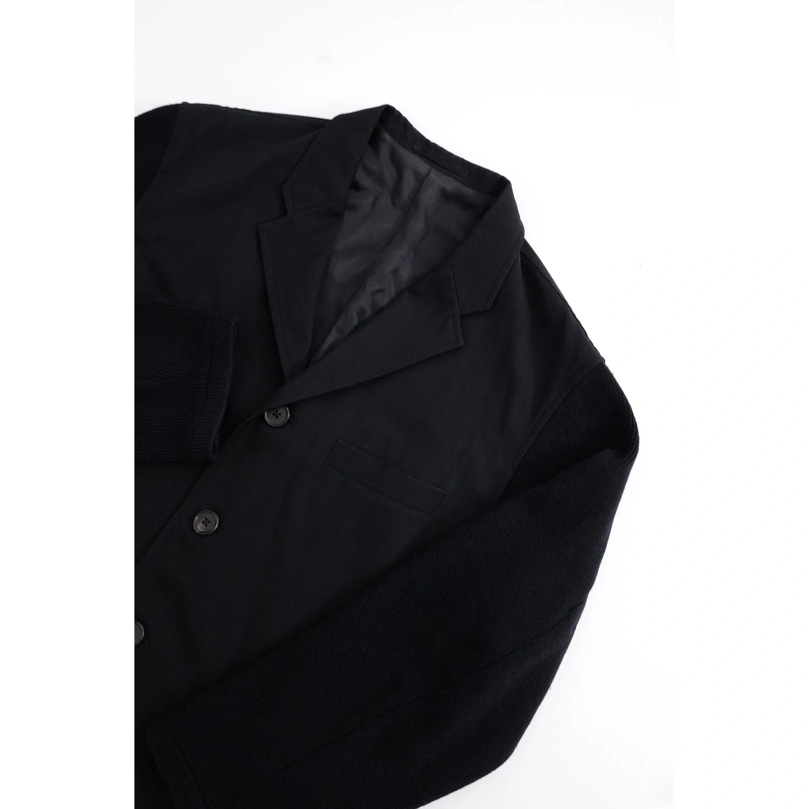 YOHJI YAMAMOTO Veste en laine Noir vintage, passéist — photo 2