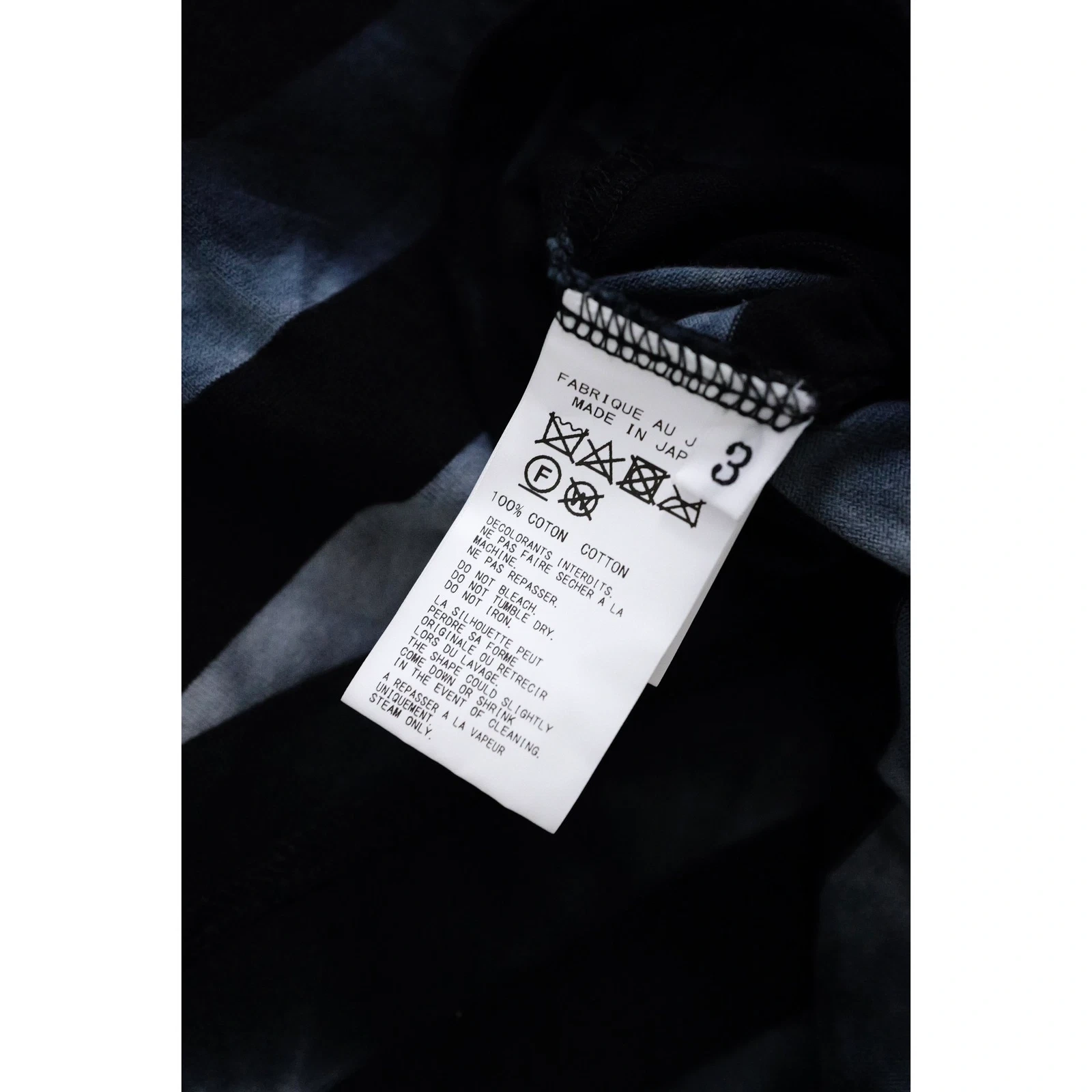 YOHJI YAMAMOTO Tee shirt Marine vintage, passéist — photo 9