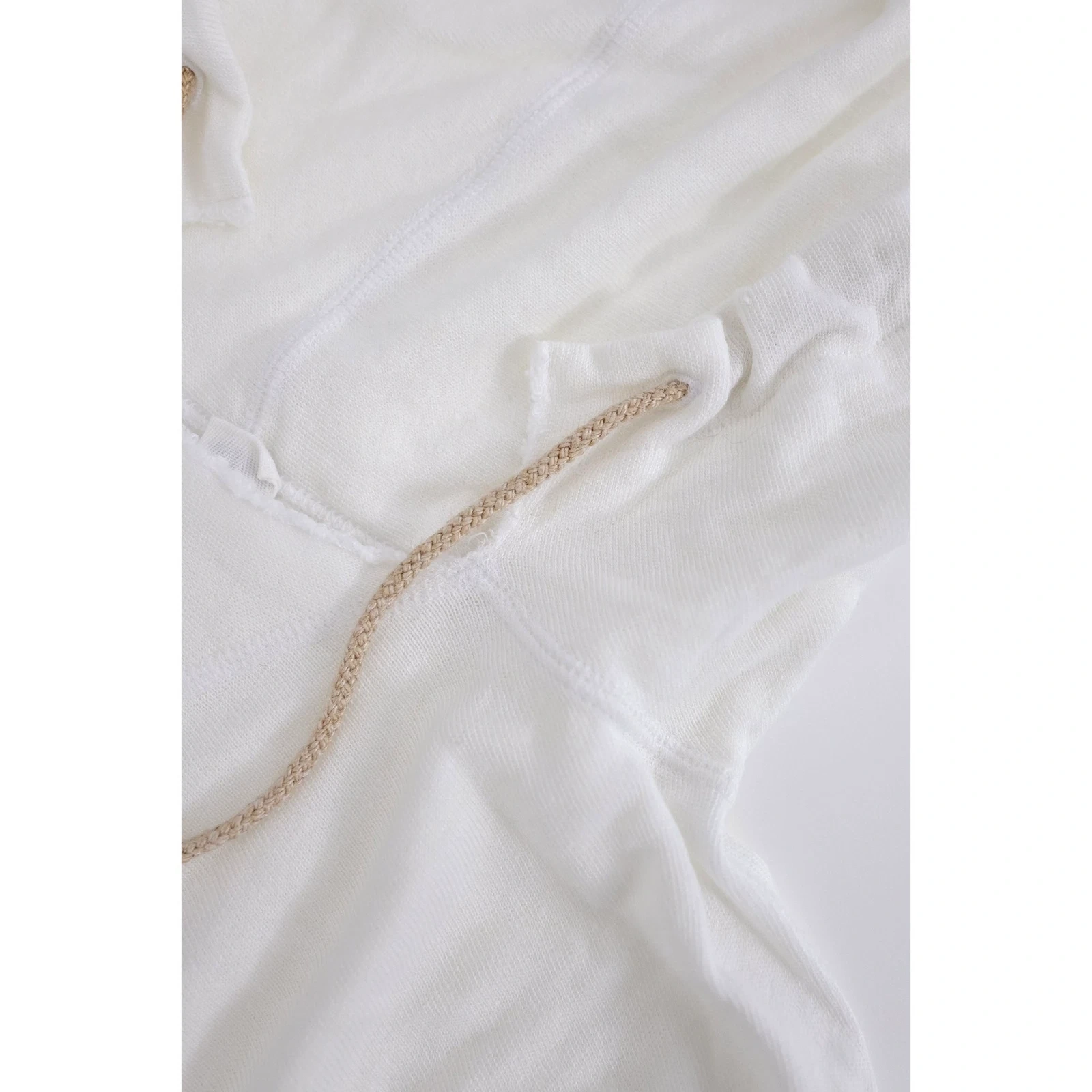45RPM Sweat en lin Blanc vintage, passéist — photo 4