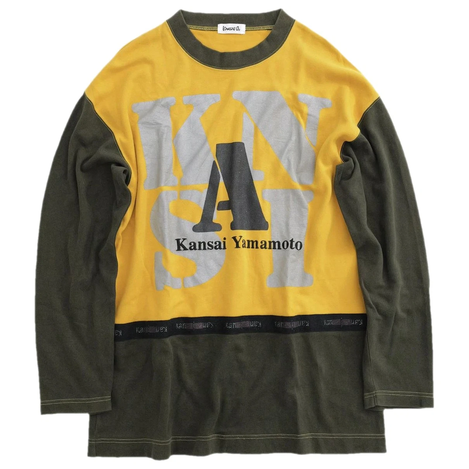 KANSAI YAMAMOTO Tee shirt Kaki vintage, passéist — photo 1