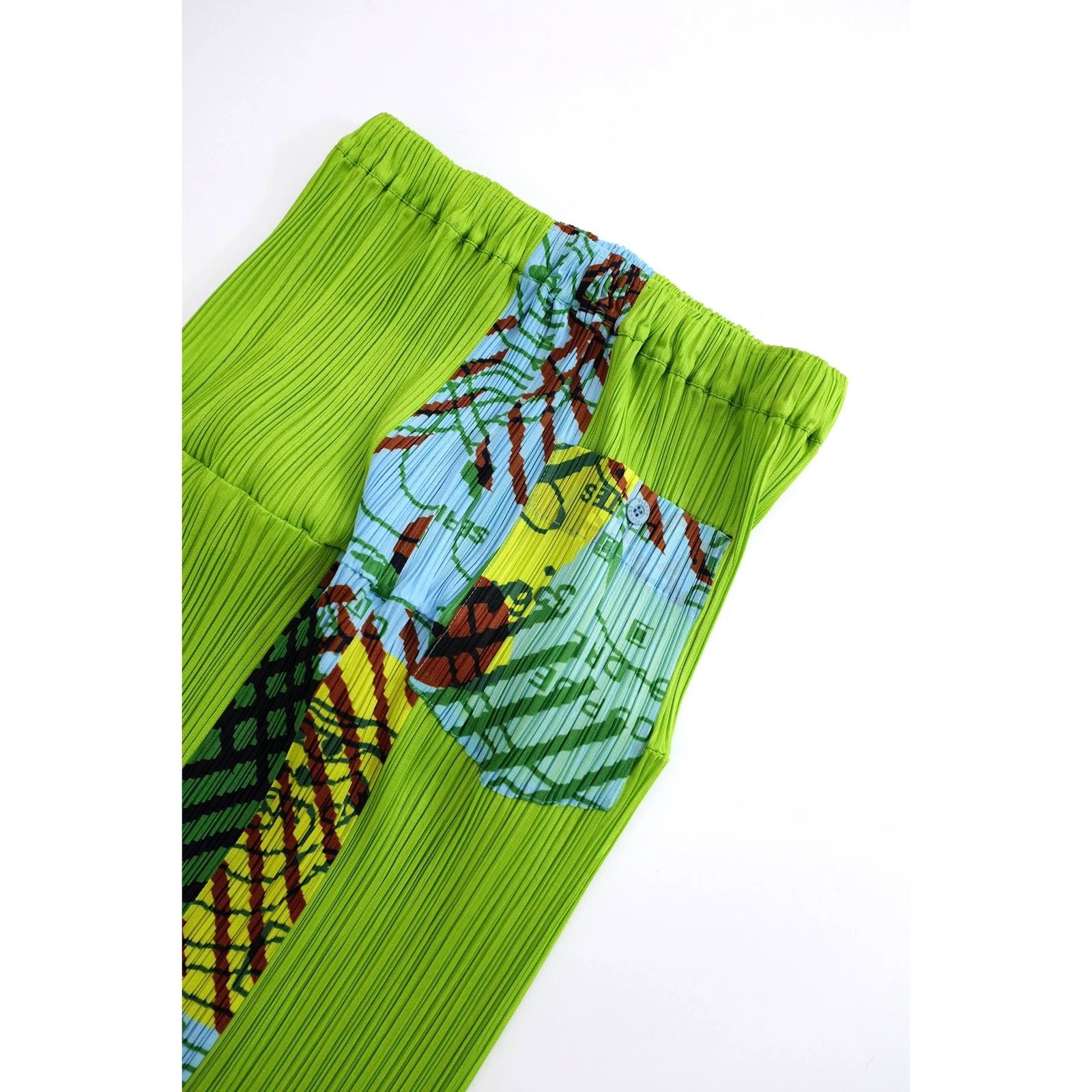 ISSEY MIYAKE Jupe mi-longue Multicolore vintage, passéist — photo 10
