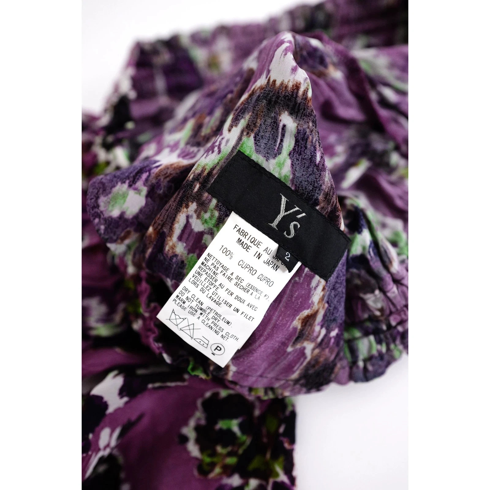 YOHJI YAMAMOTO Jupe mi-longue Violet vintage, passéist — photo 9