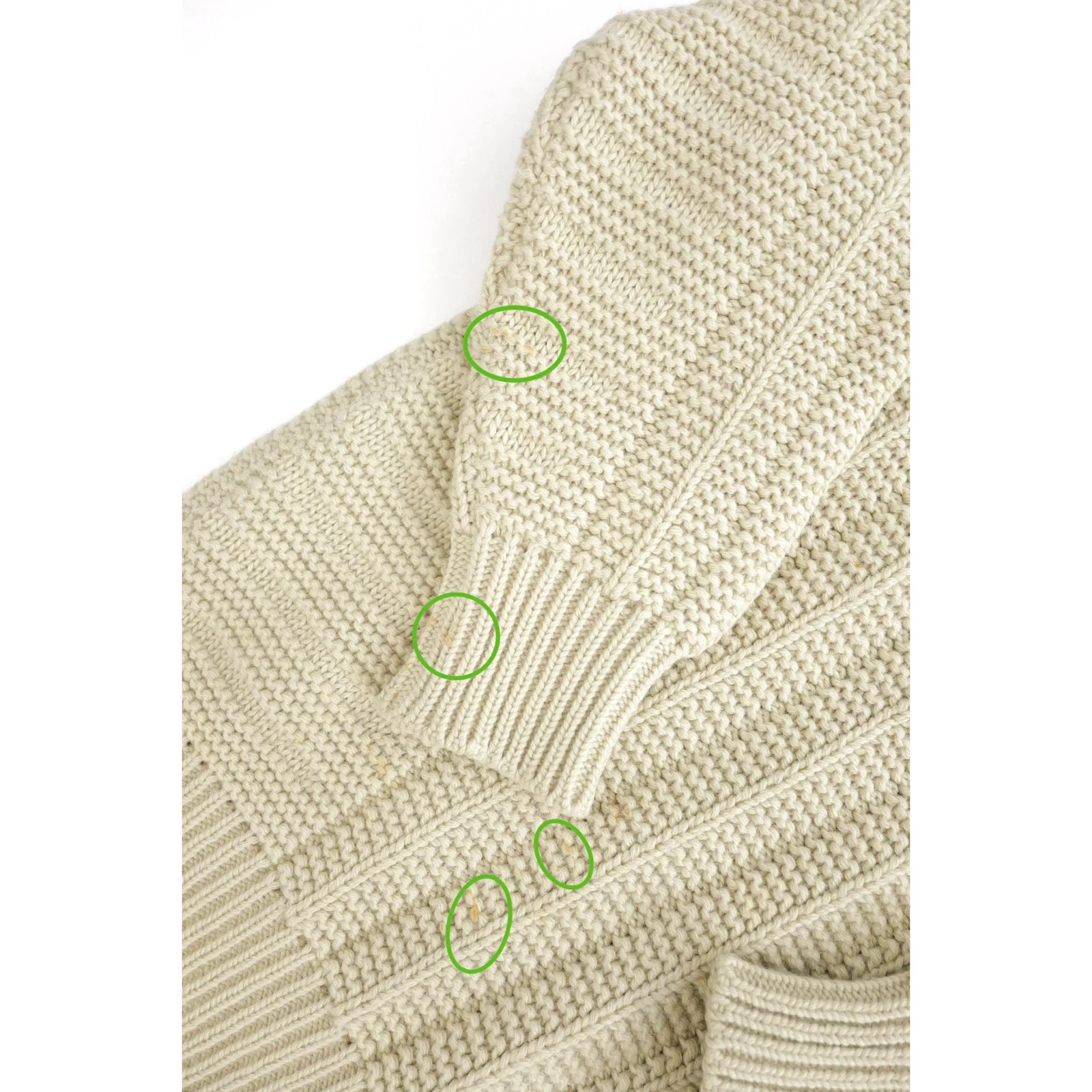 COMME DES GARÇONS Pull-over en laine Ivoire vintage, passéist — photo 4