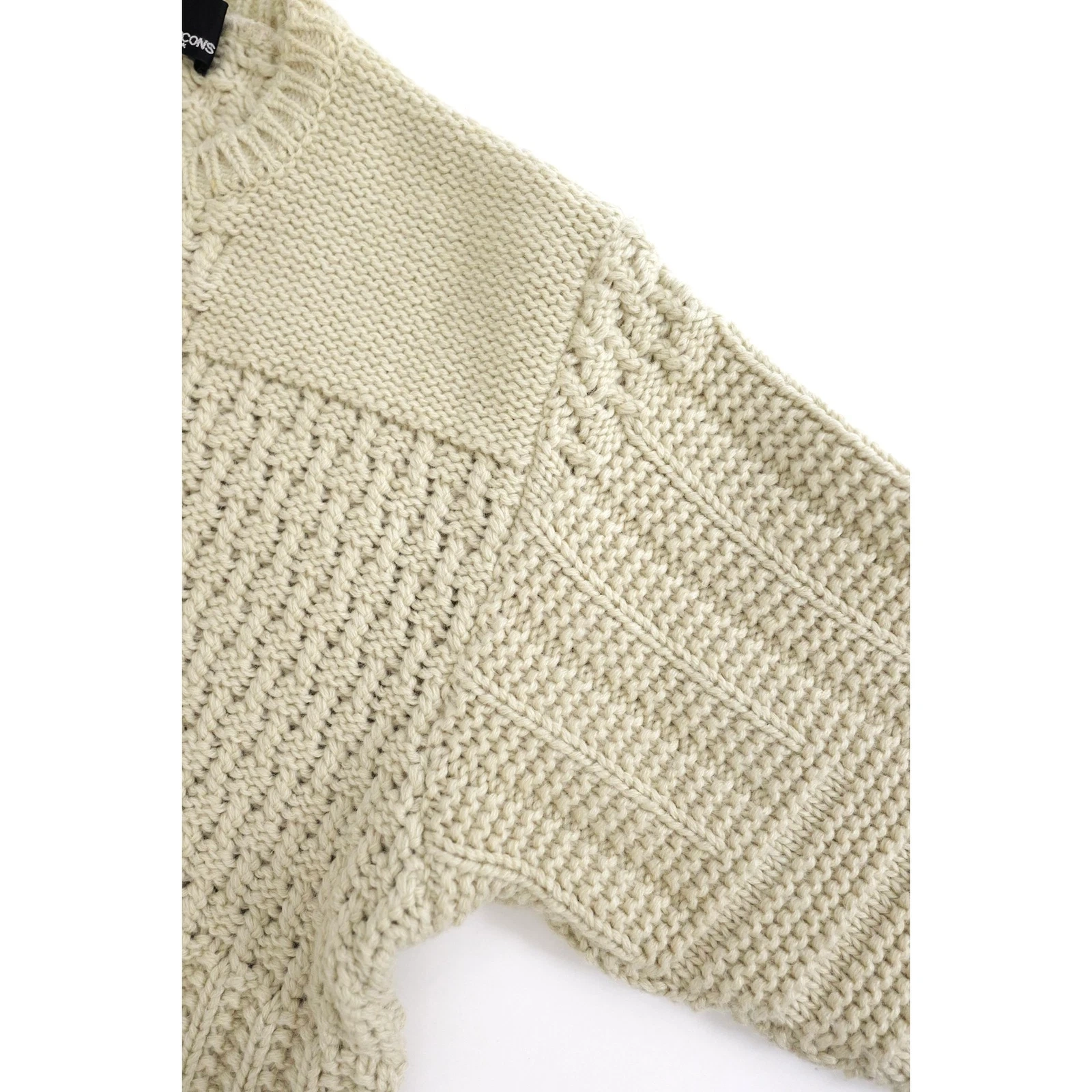 COMME DES GARÇONS Pull-over en laine Ivoire vintage, passéist — photo 6