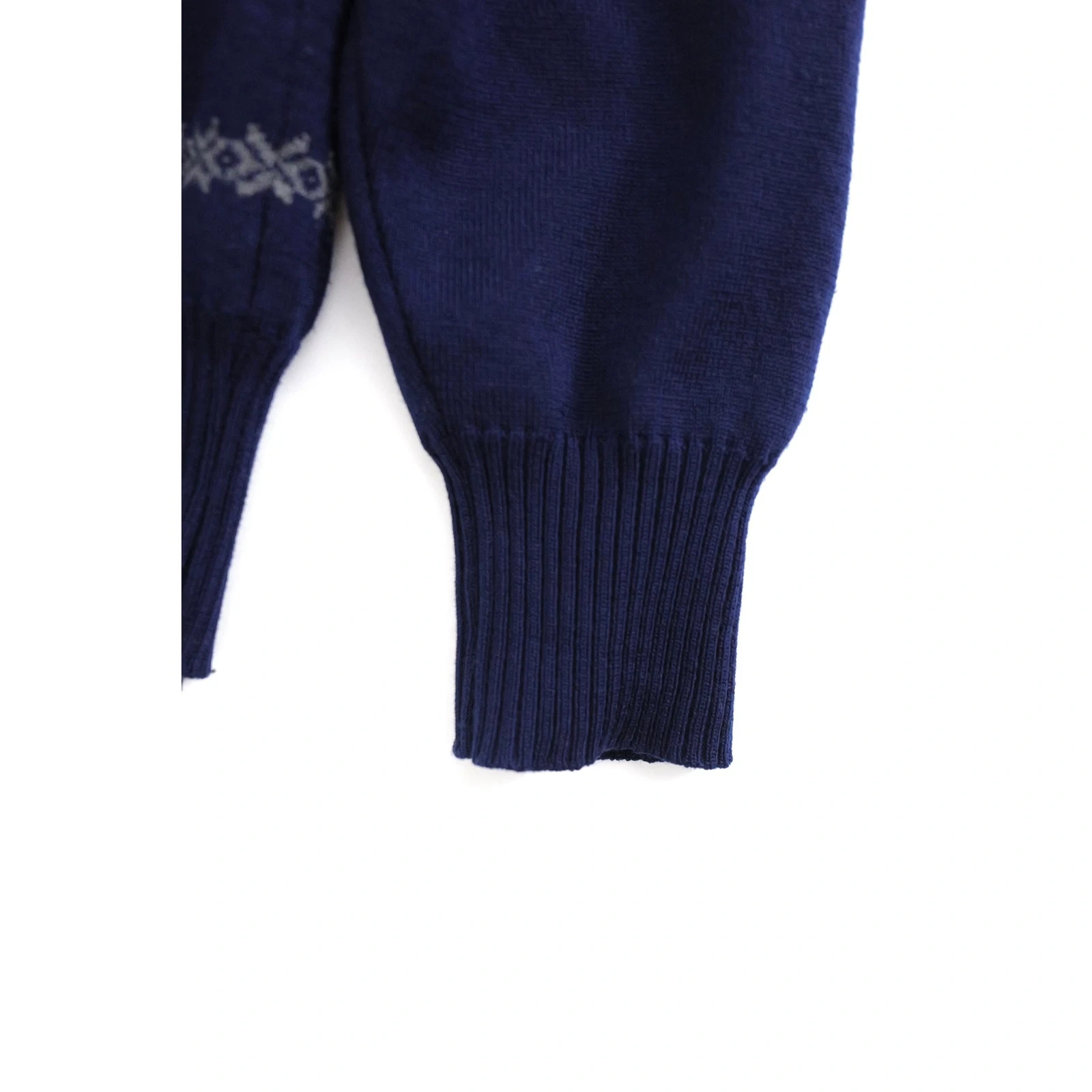 COMME DES GARÇONS Pull en laine Marine vintage, passéist — photo 4