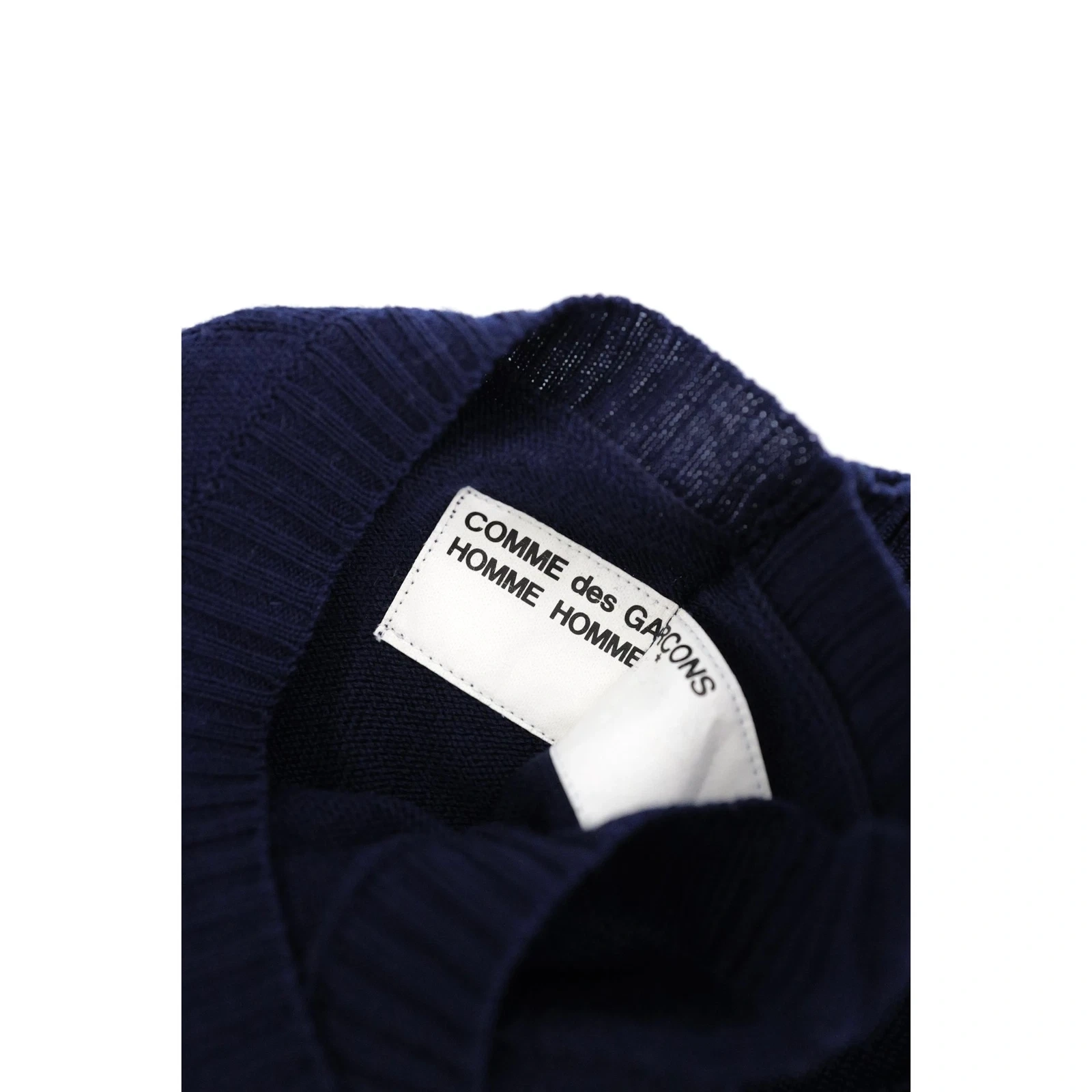 COMME DES GARÇONS Pull en laine Marine vintage, passéist — photo 8