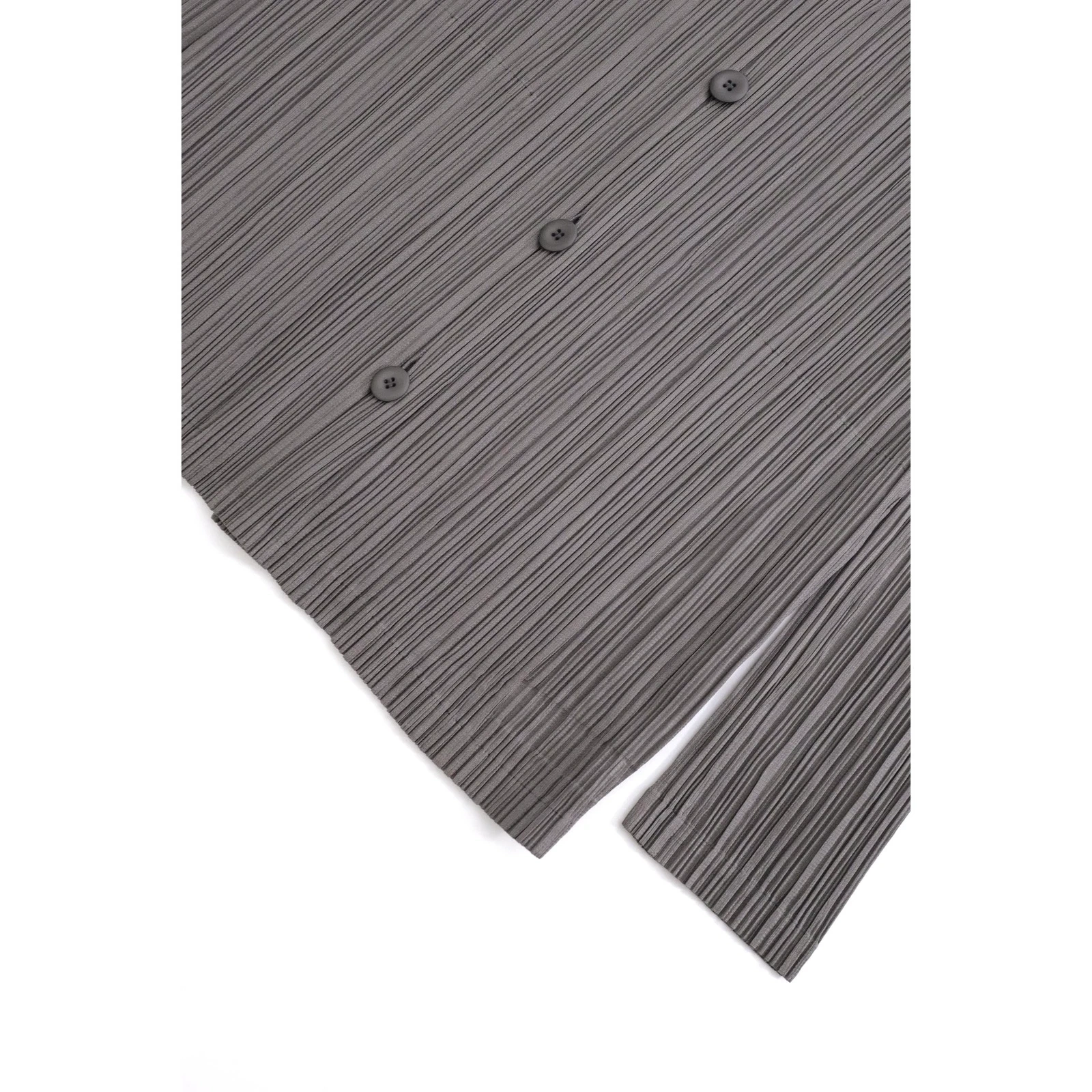 ISSEY MIYAKE Veste courte Gris vintage, passéist — photo 3