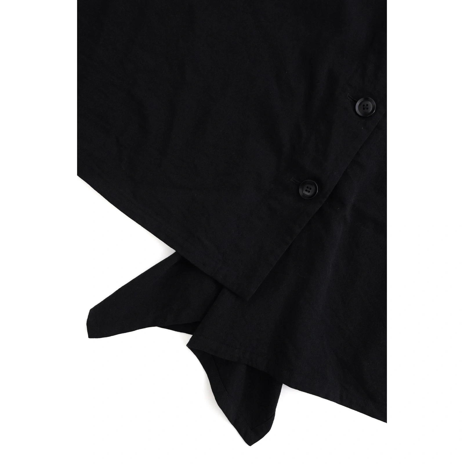 YOHJI YAMAMOTO Jupe mi-longue en laine Noir vintage, passéist — photo 2