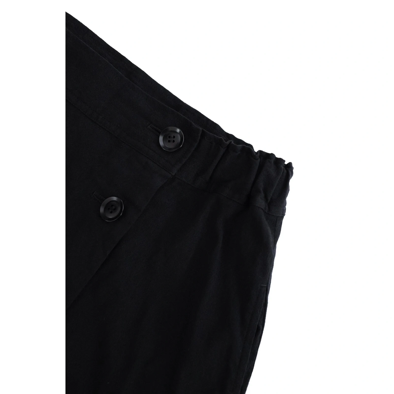 YOHJI YAMAMOTO Jupe mi-longue en laine Noir vintage, passéist — photo 4