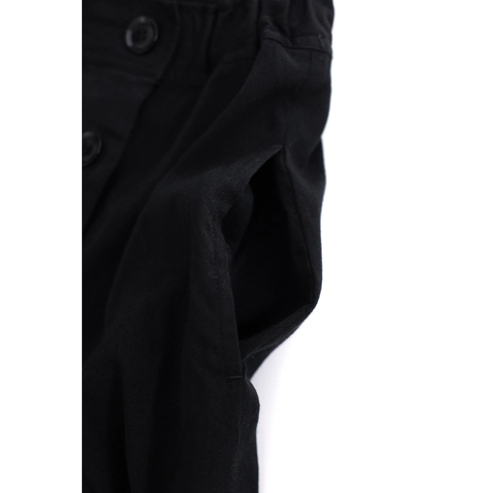 YOHJI YAMAMOTO Jupe mi-longue en laine Noir vintage, passéist — photo 6