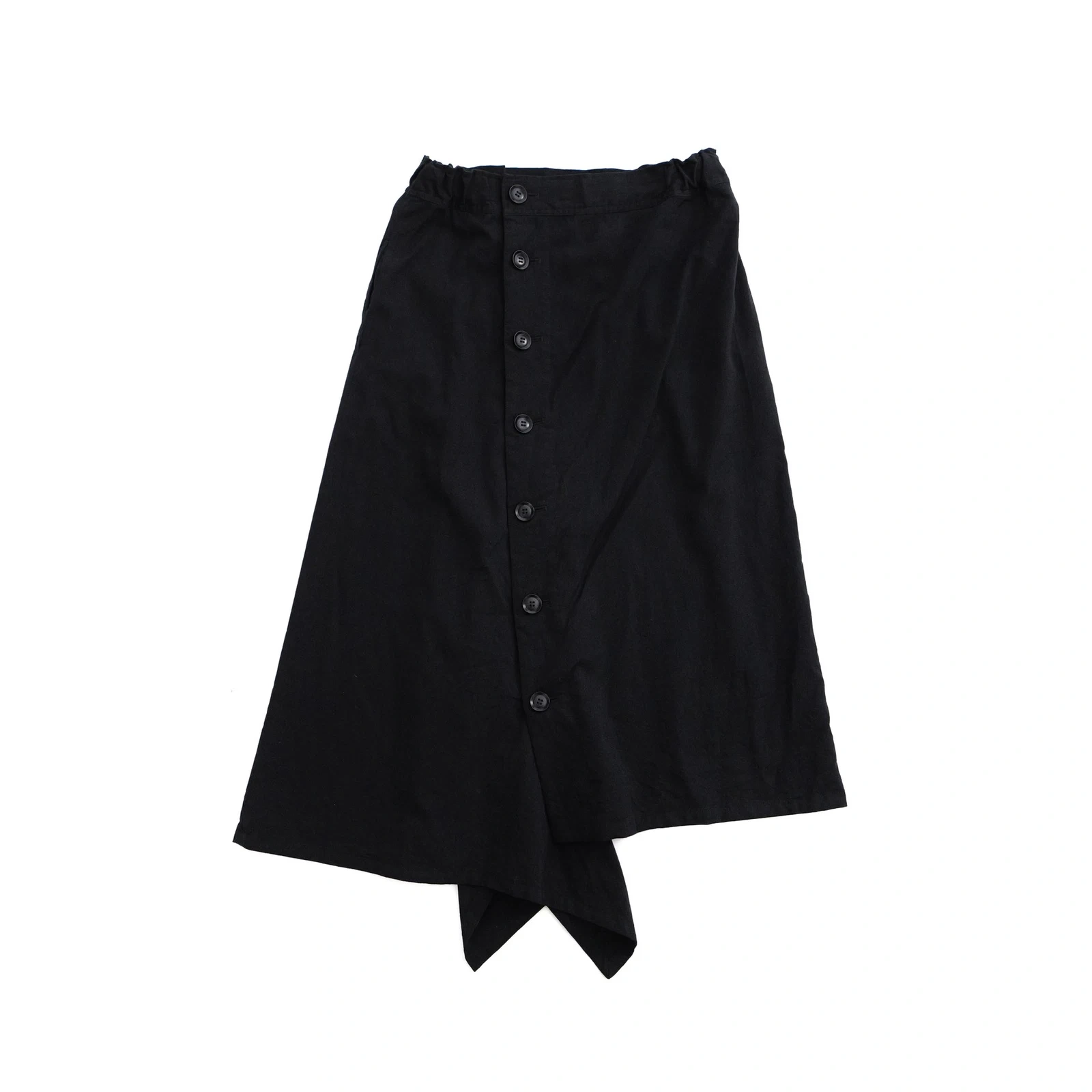 YOHJI YAMAMOTO Jupe mi-longue en laine Noir vintage, passéist — photo 10