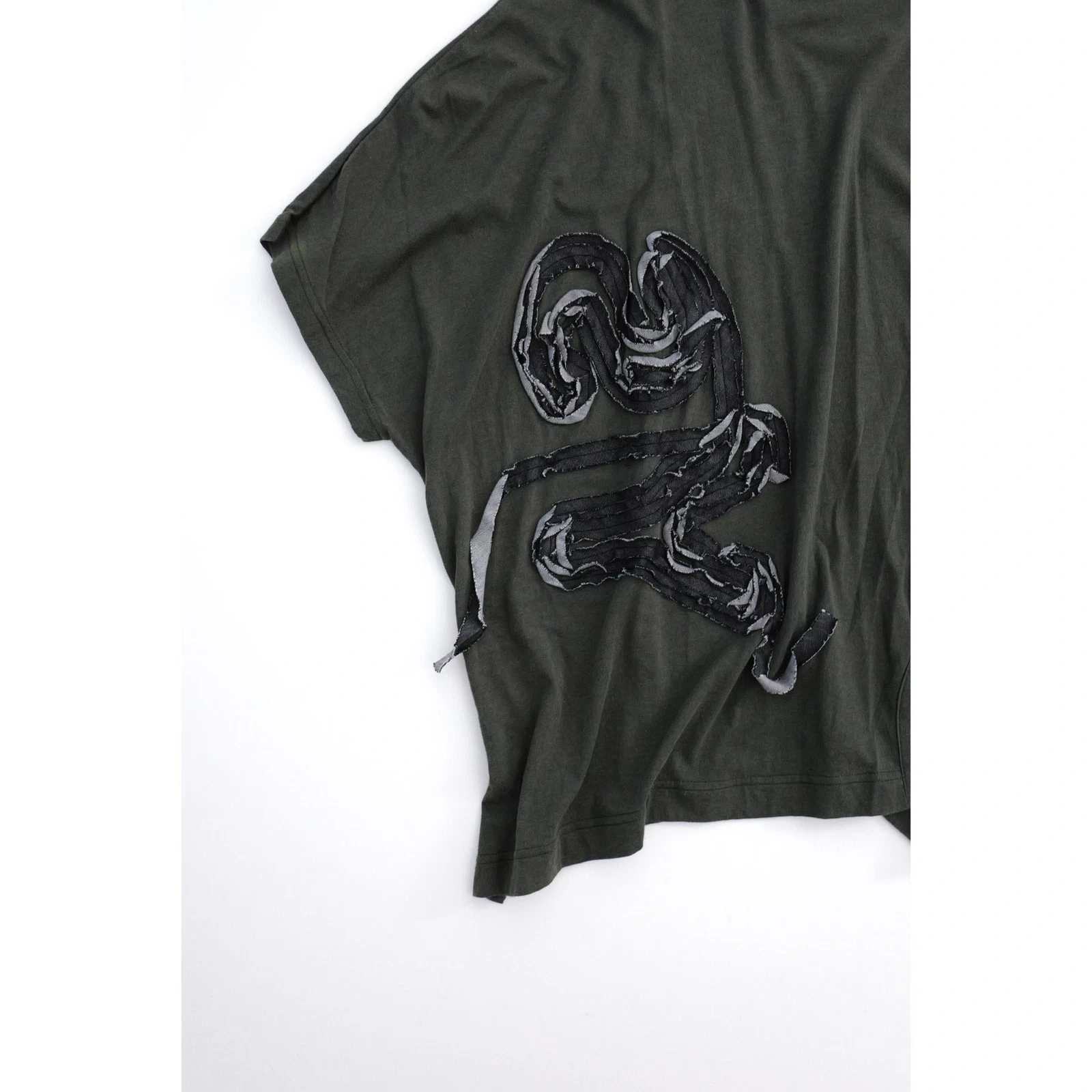 YOHJI YAMAMOTO Tee shirt Kaki vintage, passéist — photo 2