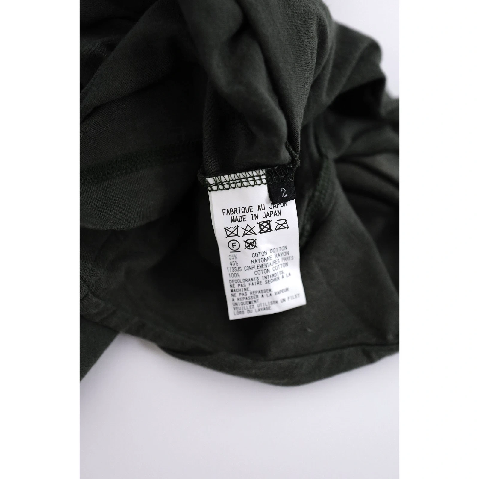 YOHJI YAMAMOTO Tee shirt Kaki vintage, passéist — photo 9