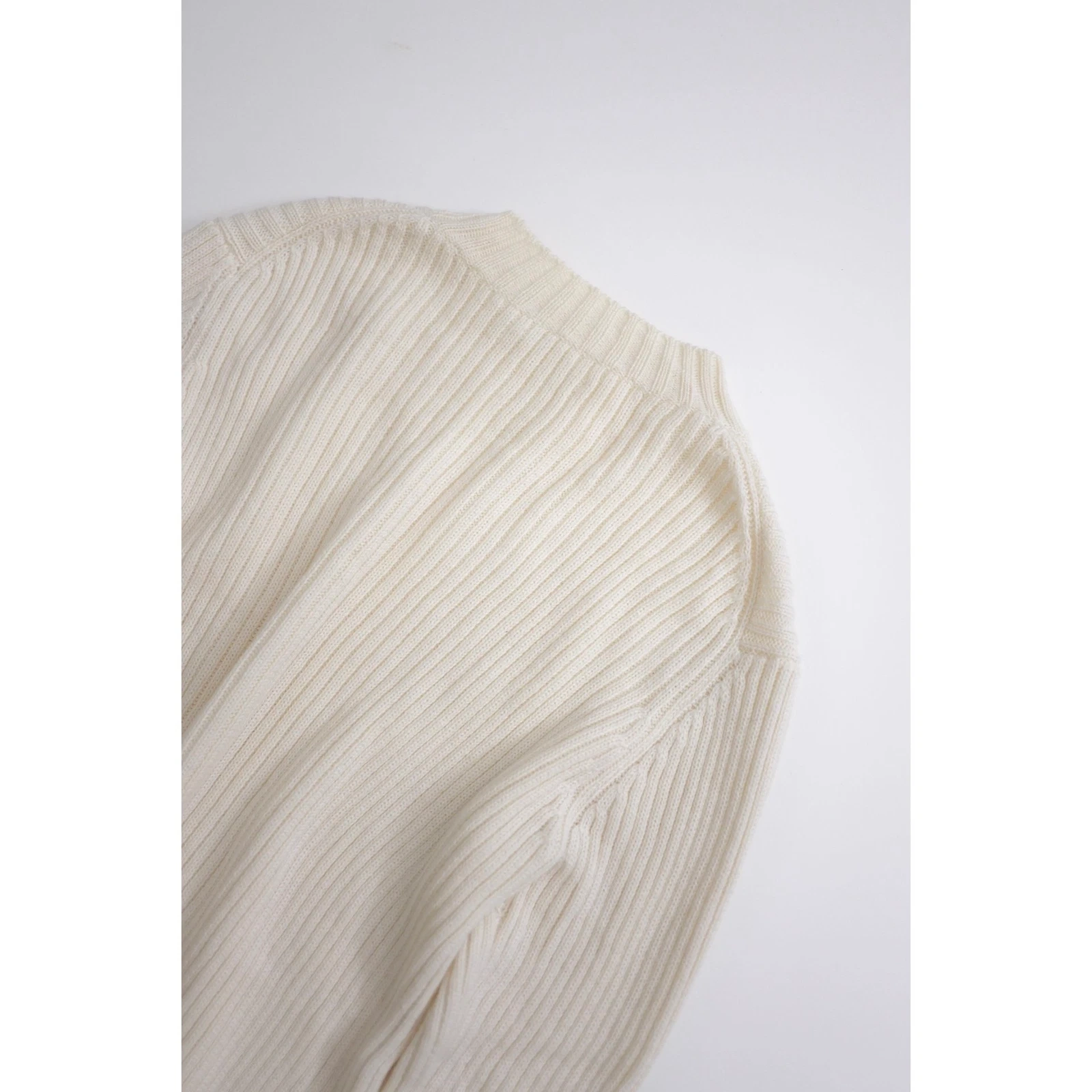 YOHJI YAMAMOTO Pull-over en laine Écru vintage, passéist — photo 12