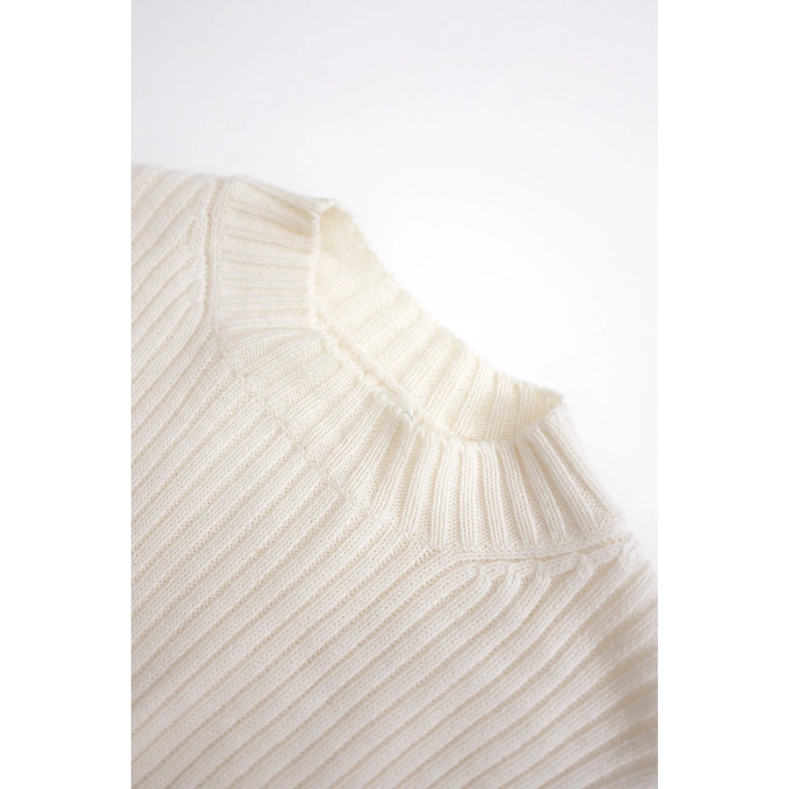 YOHJI YAMAMOTO Pull-over en laine Écru vintage, passéist — photo 4