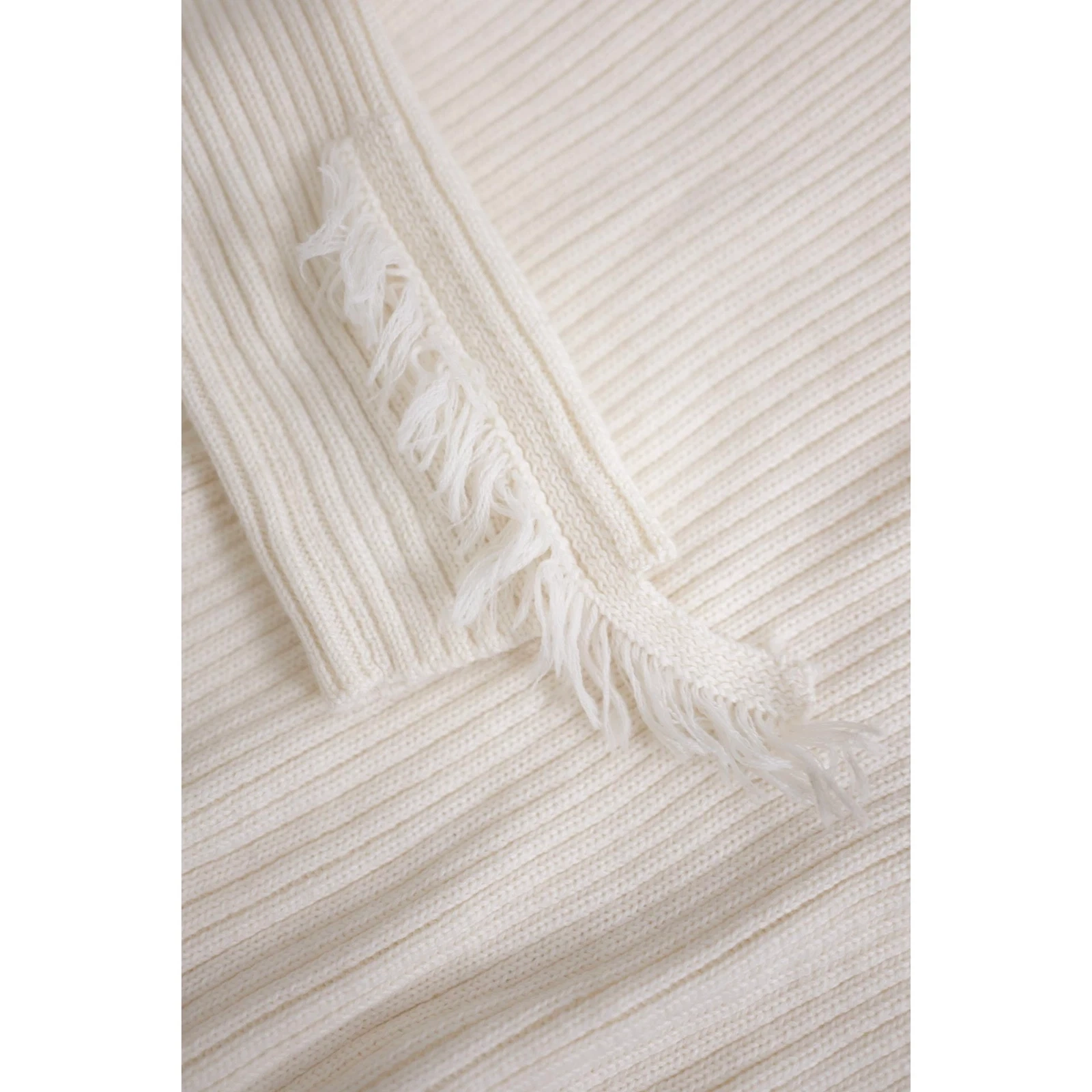 YOHJI YAMAMOTO Pull-over en laine Écru vintage, passéist — photo 7