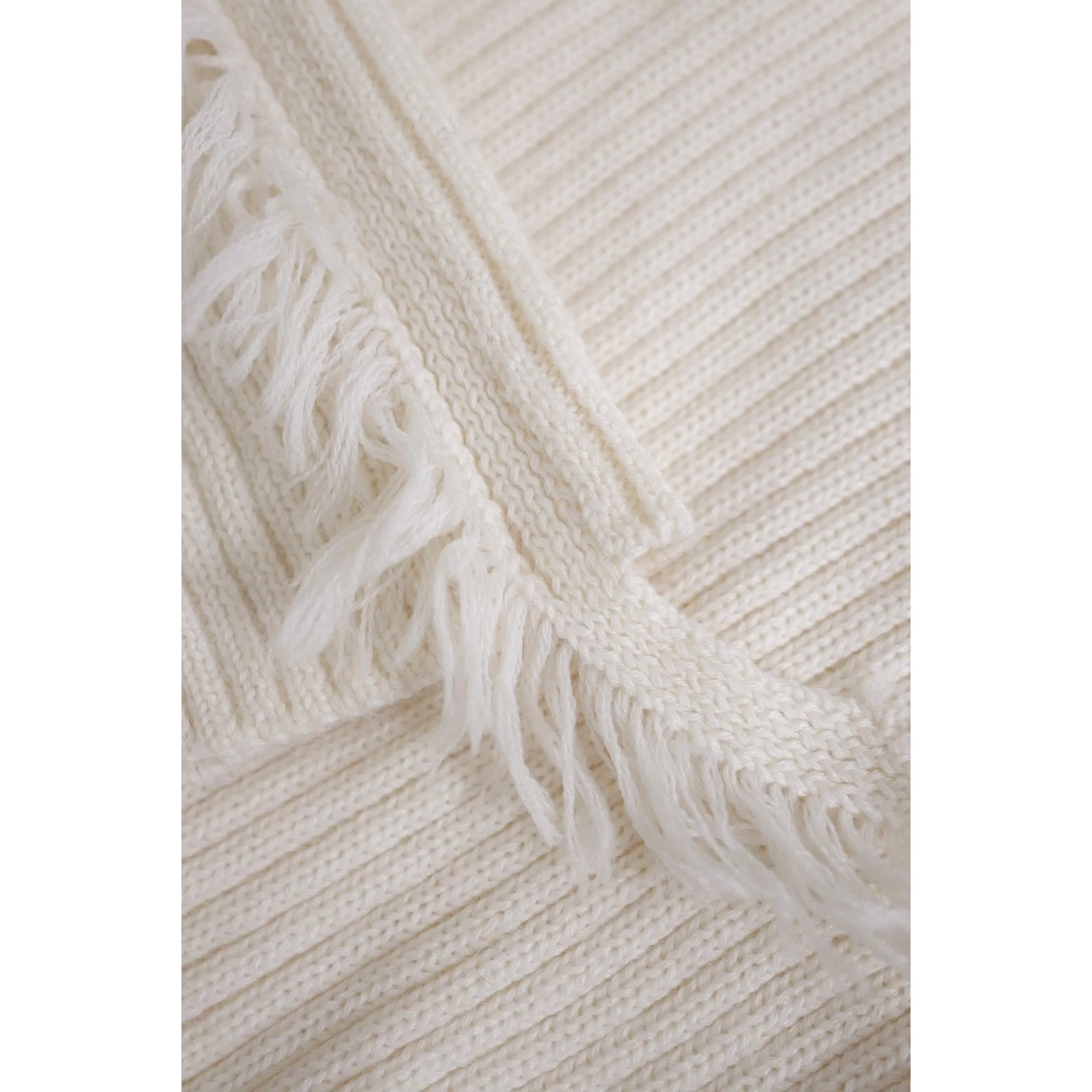 YOHJI YAMAMOTO Pull-over en laine Écru vintage, passéist — photo 8