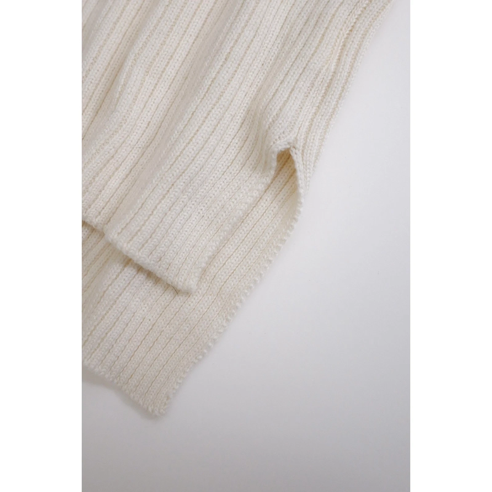 YOHJI YAMAMOTO Pull-over en laine Écru vintage, passéist — photo 9