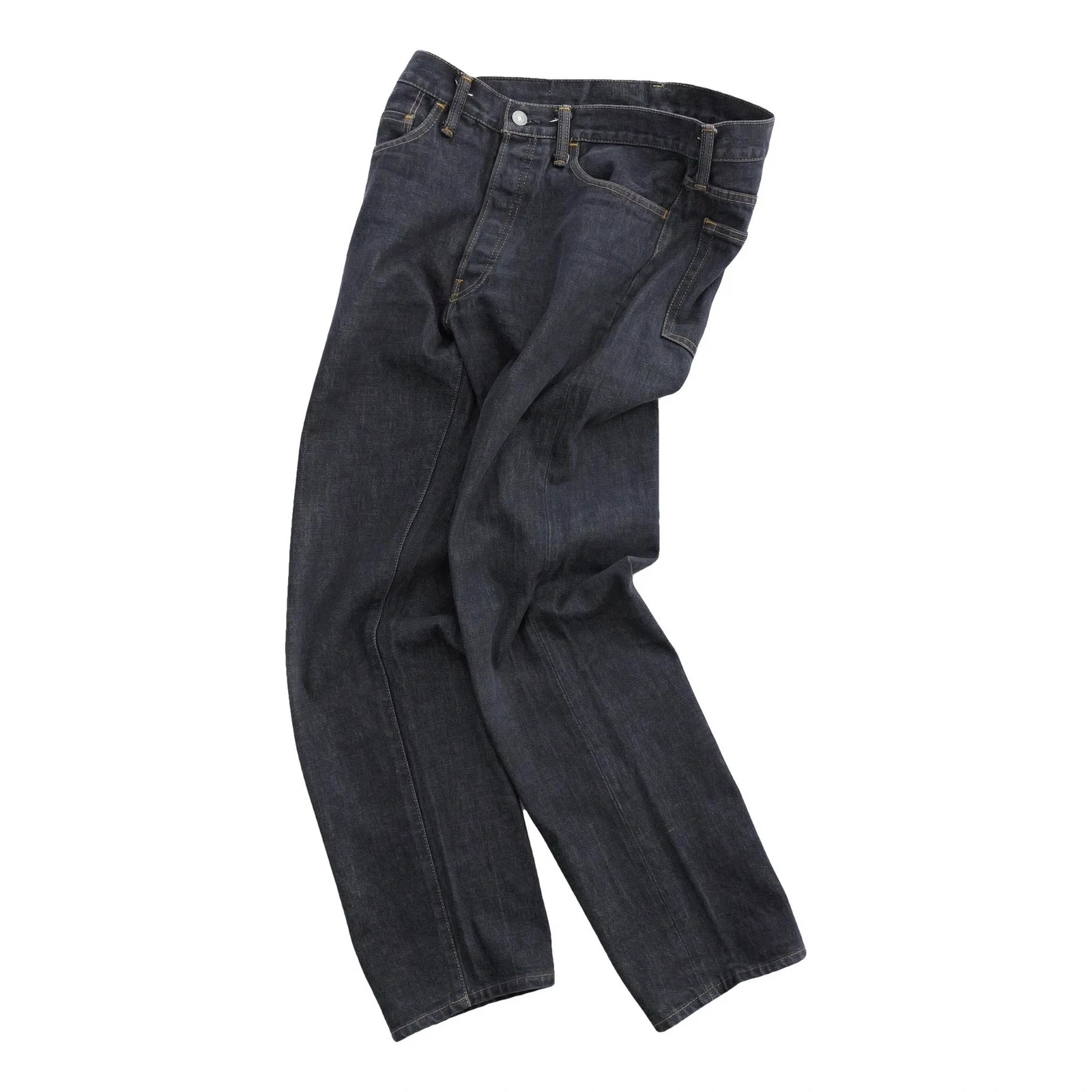 YOHJI YAMAMOTO Jean droit Marine vintage, passéist — photo 1