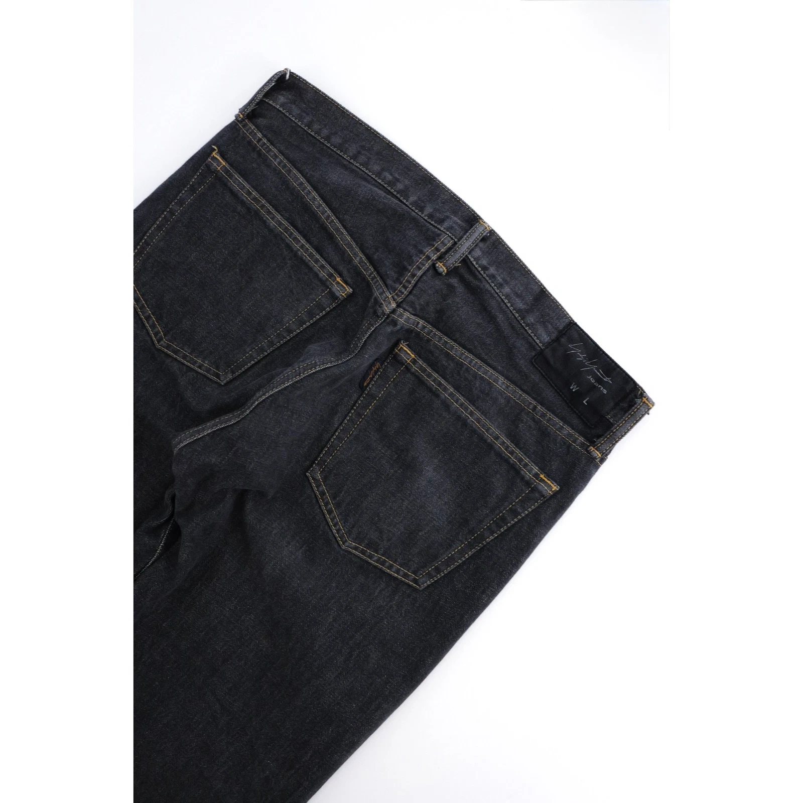 YOHJI YAMAMOTO Jean droit Marine vintage, passéist — photo 12