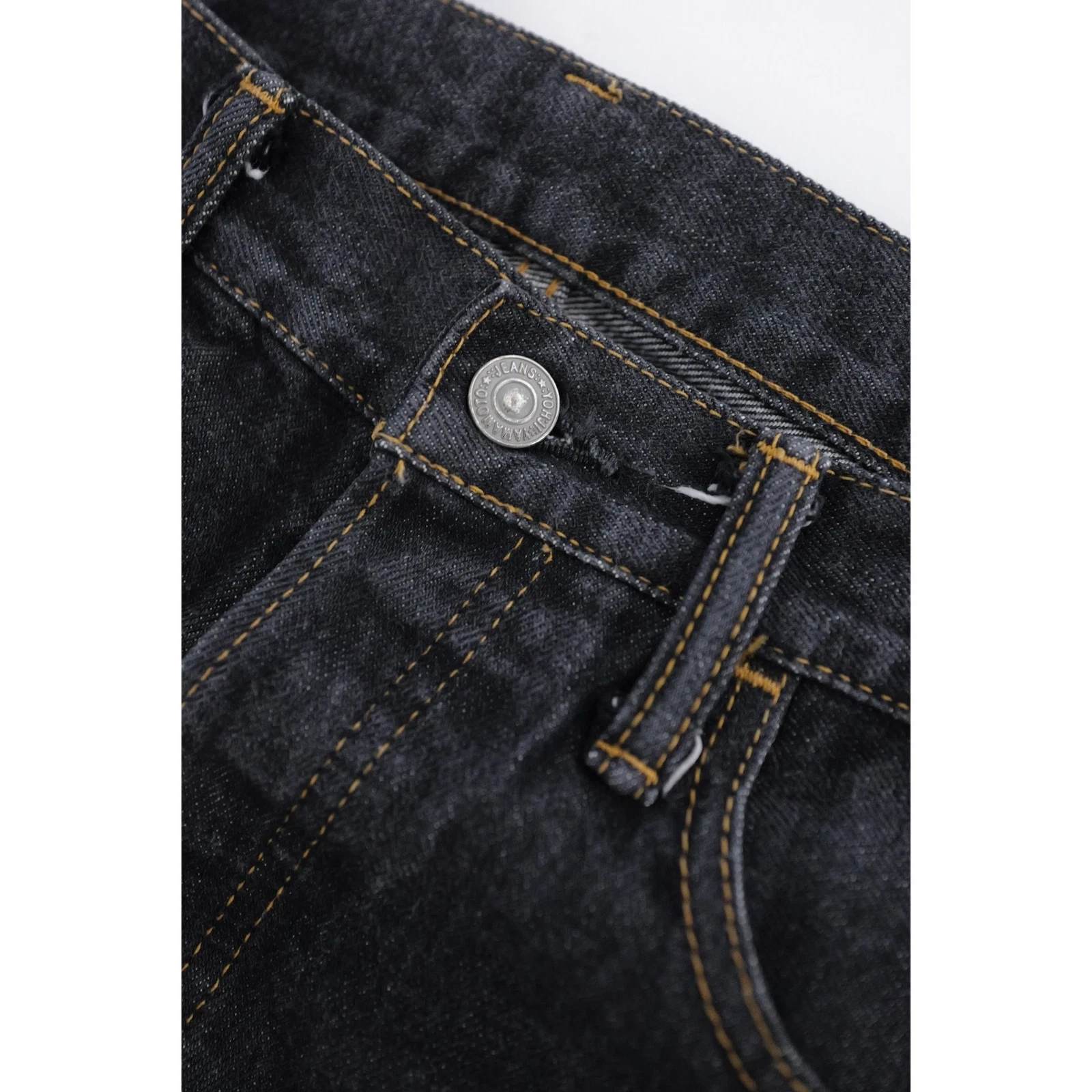 YOHJI YAMAMOTO Jean droit Marine vintage, passéist — photo 3