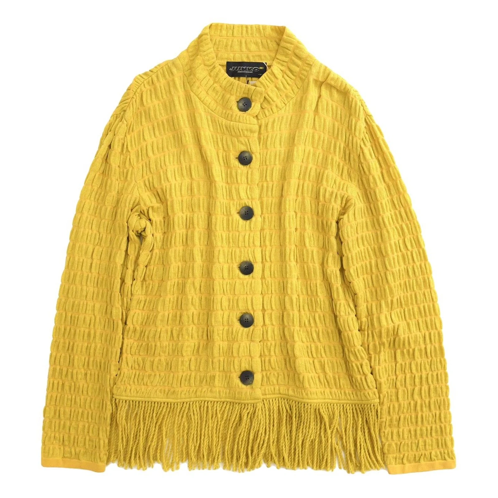 JUNKO KOSHINO Veste en laine Jaune vintage, passéist — photo 1
