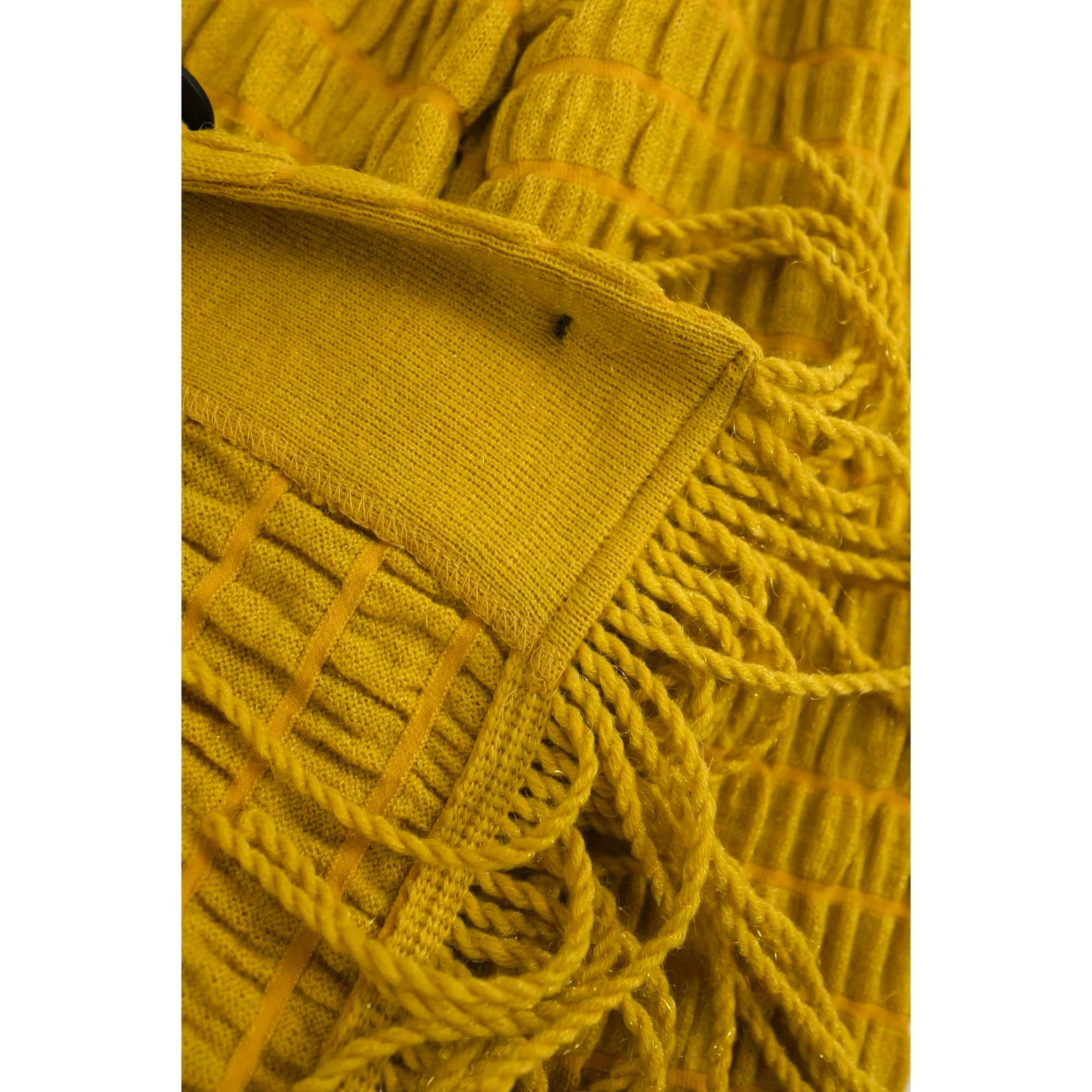 JUNKO KOSHINO Veste en laine Jaune vintage, passéist — photo 11