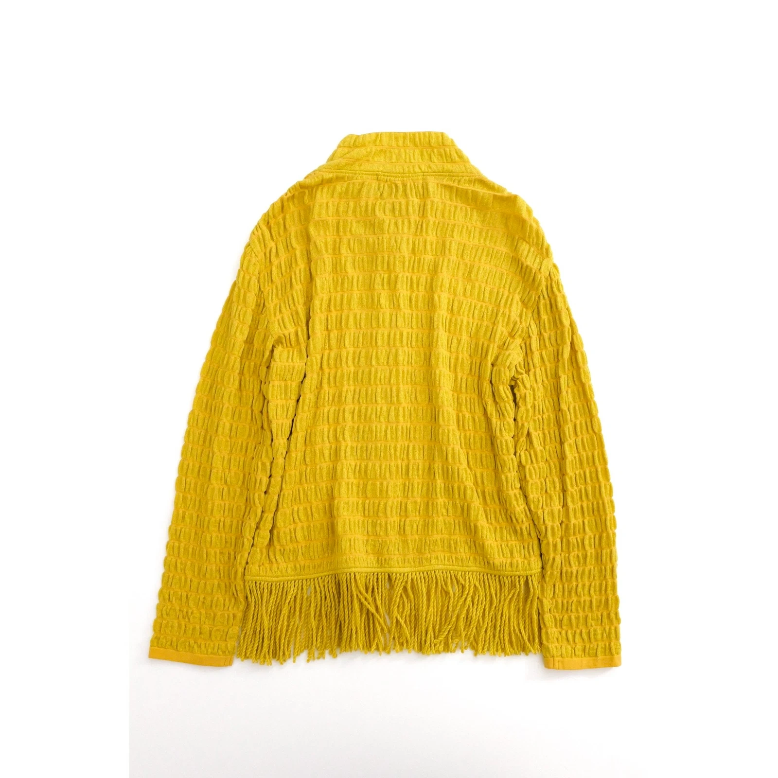 JUNKO KOSHINO Veste en laine Jaune vintage, passéist — photo 12
