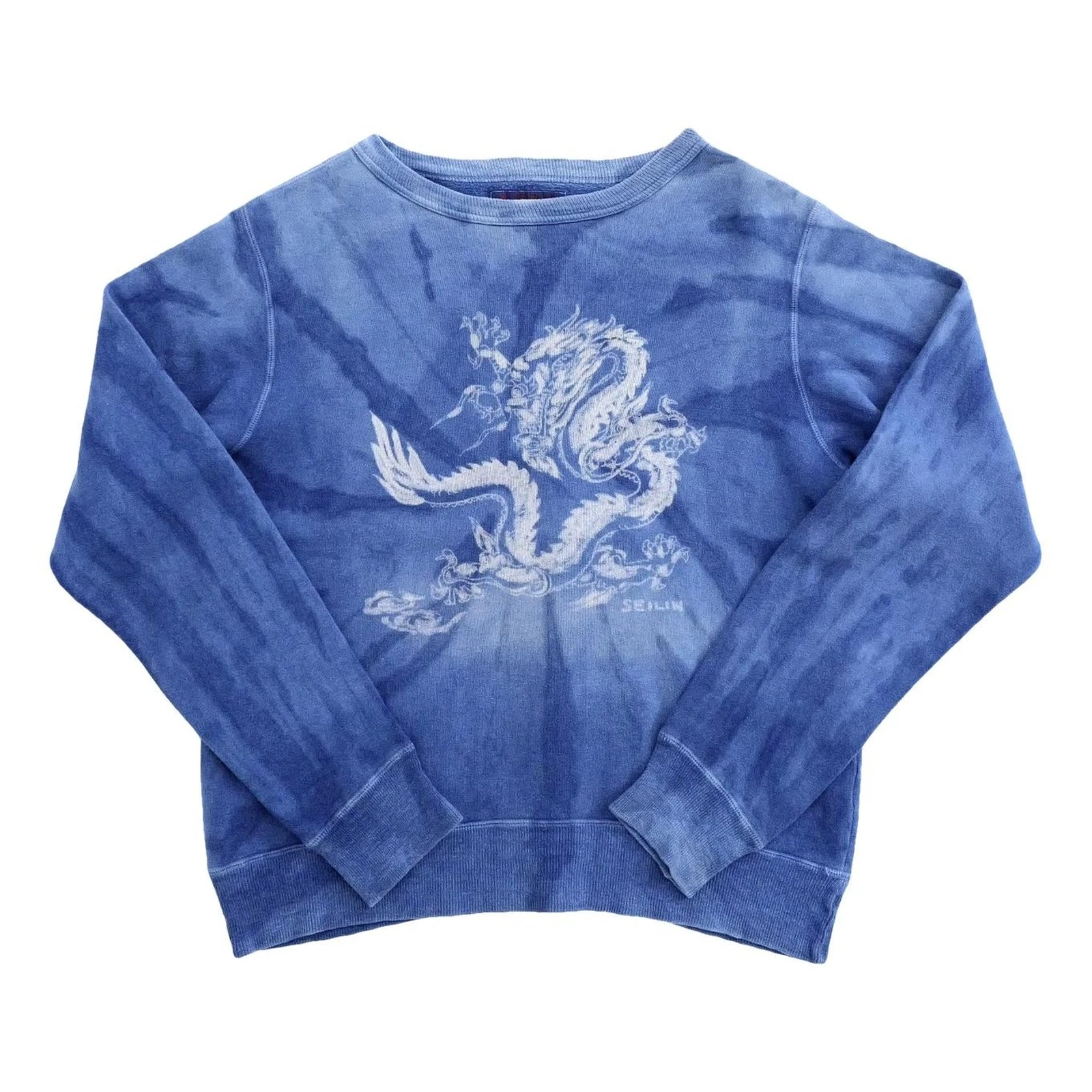 BLUE BLUE JAPAN Sweat Marine vintage, passéist — photo 1