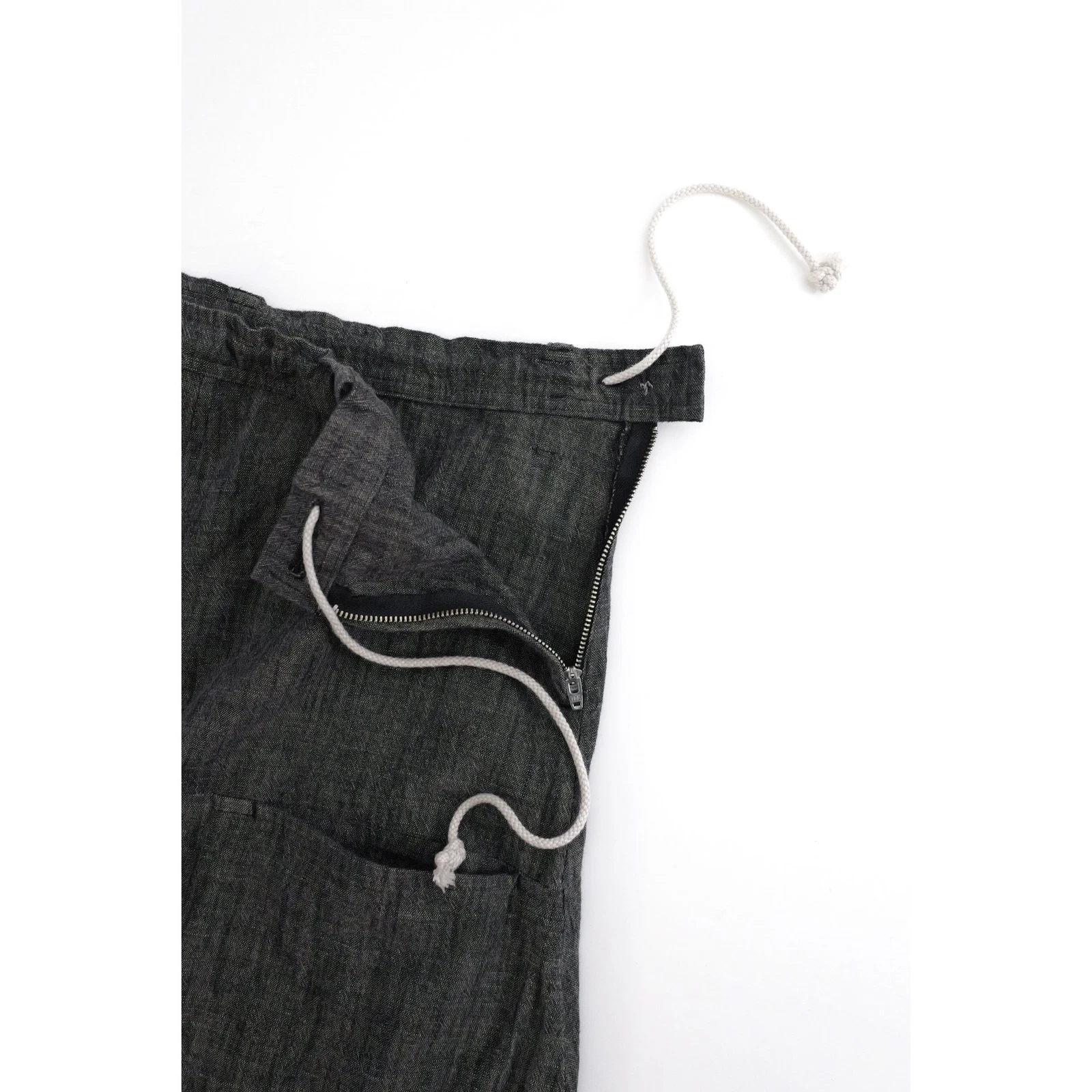 YOHJI YAMAMOTO Jupe longue Gris vintage, passéist — photo 7