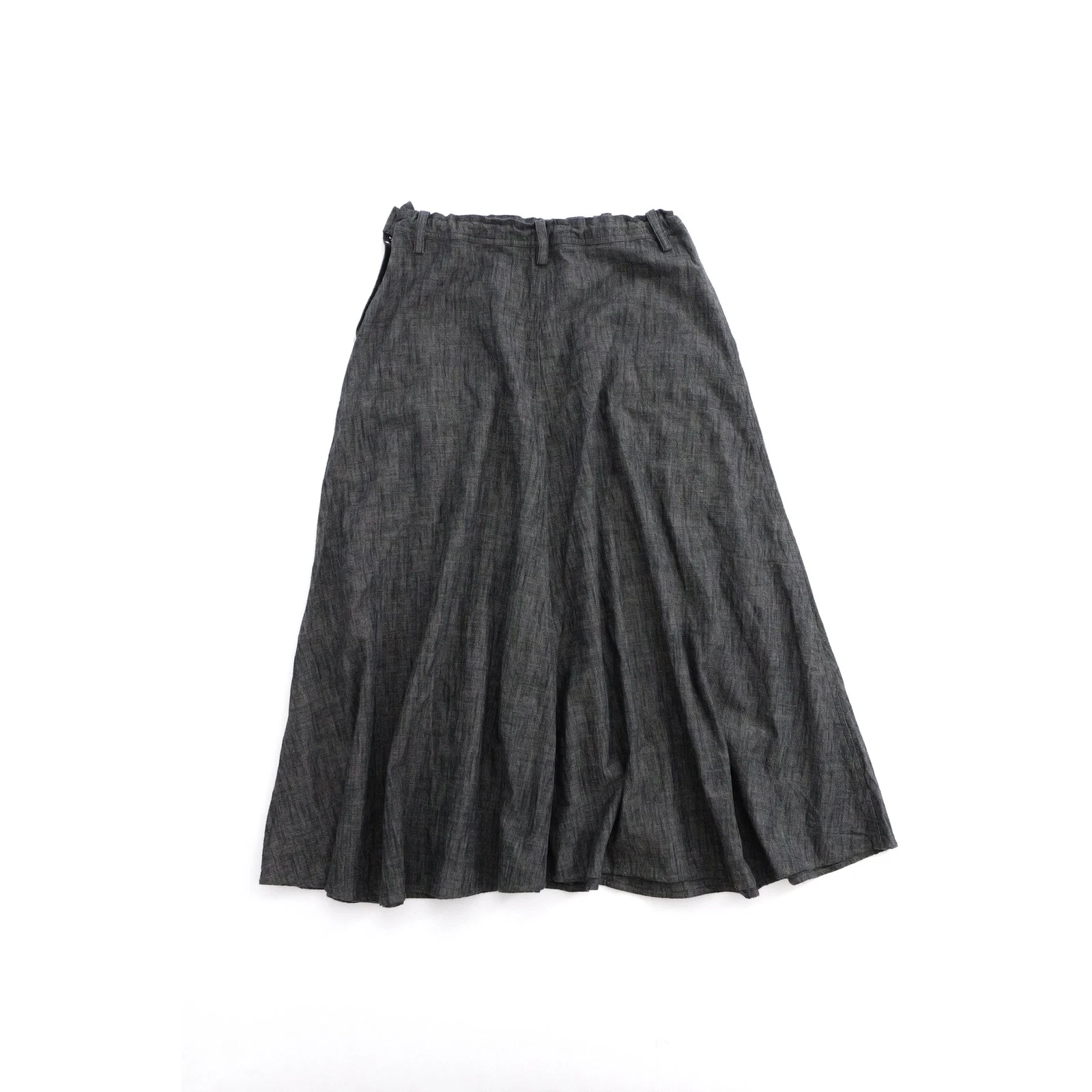 YOHJI YAMAMOTO Jupe longue Gris vintage, passéist — photo 10