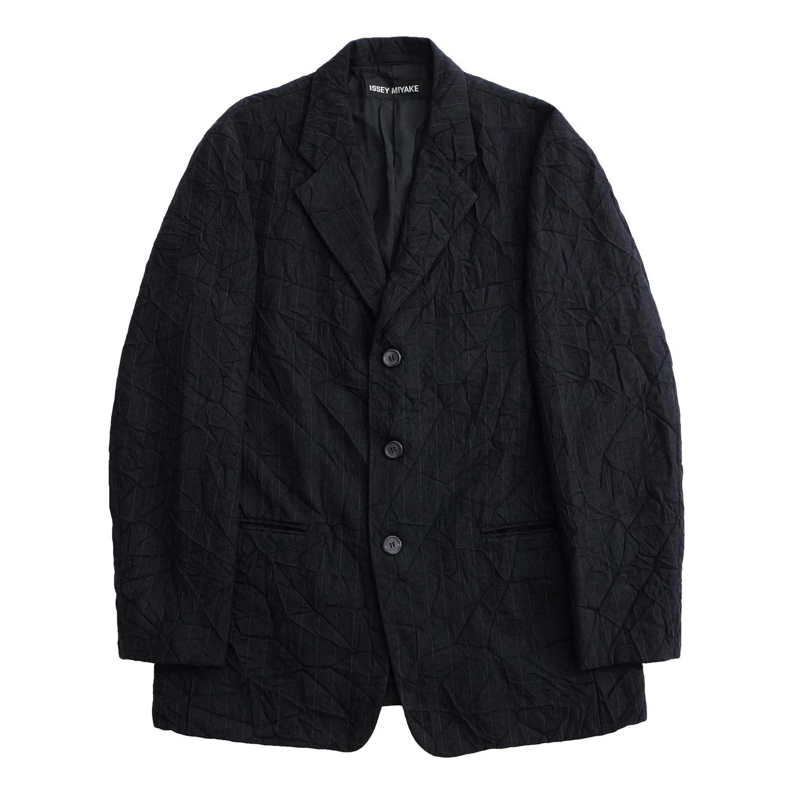 ISSEY MIYAKE Veste en laine Noir vintage, passéist — photo 1