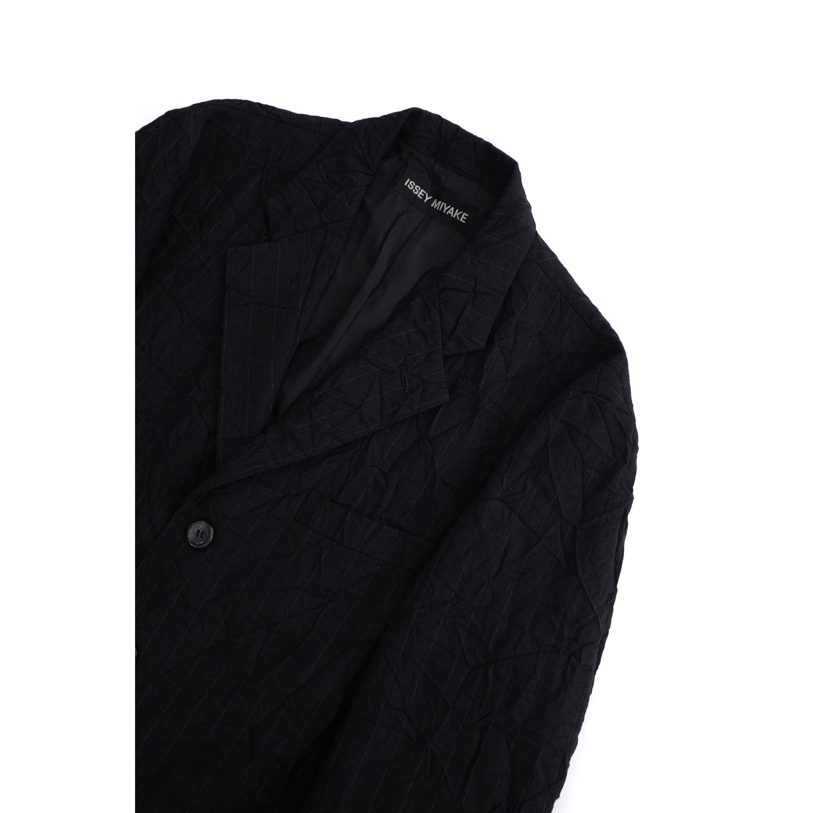 ISSEY MIYAKE Veste en laine Noir vintage, passéist — photo 2