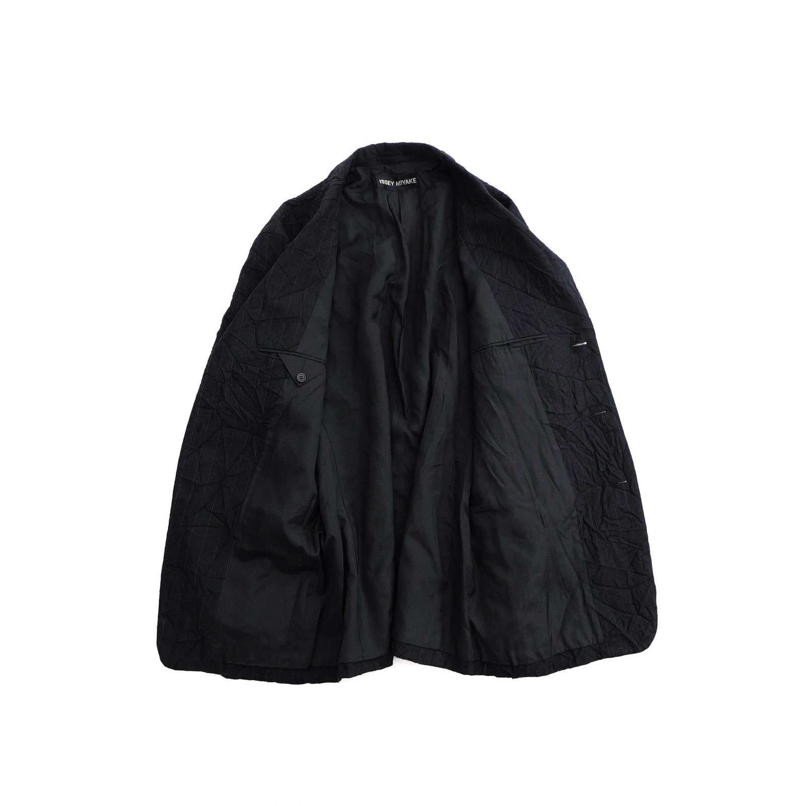 ISSEY MIYAKE Veste en laine Noir vintage, passéist — photo 11