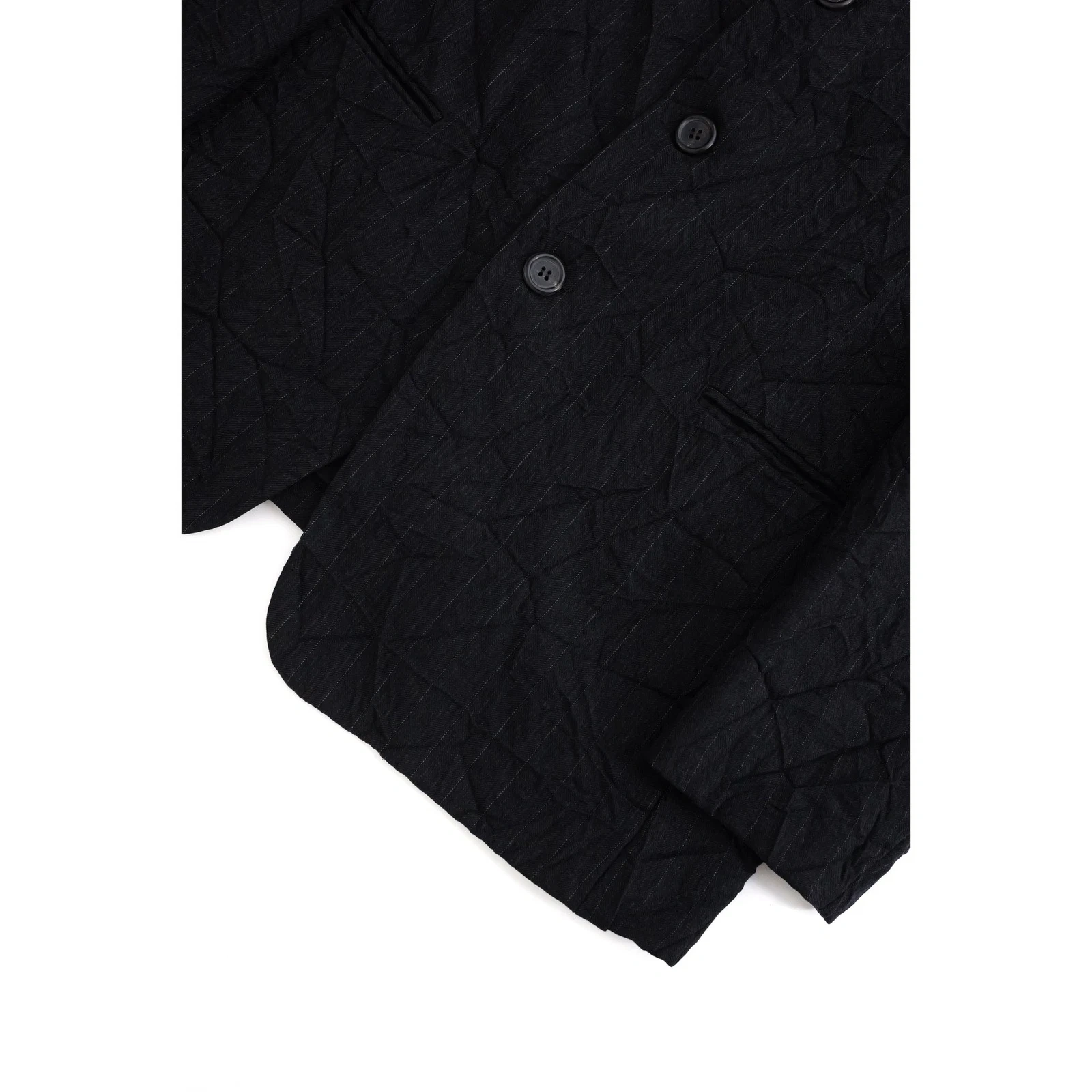 ISSEY MIYAKE Veste en laine Noir vintage, passéist — photo 3