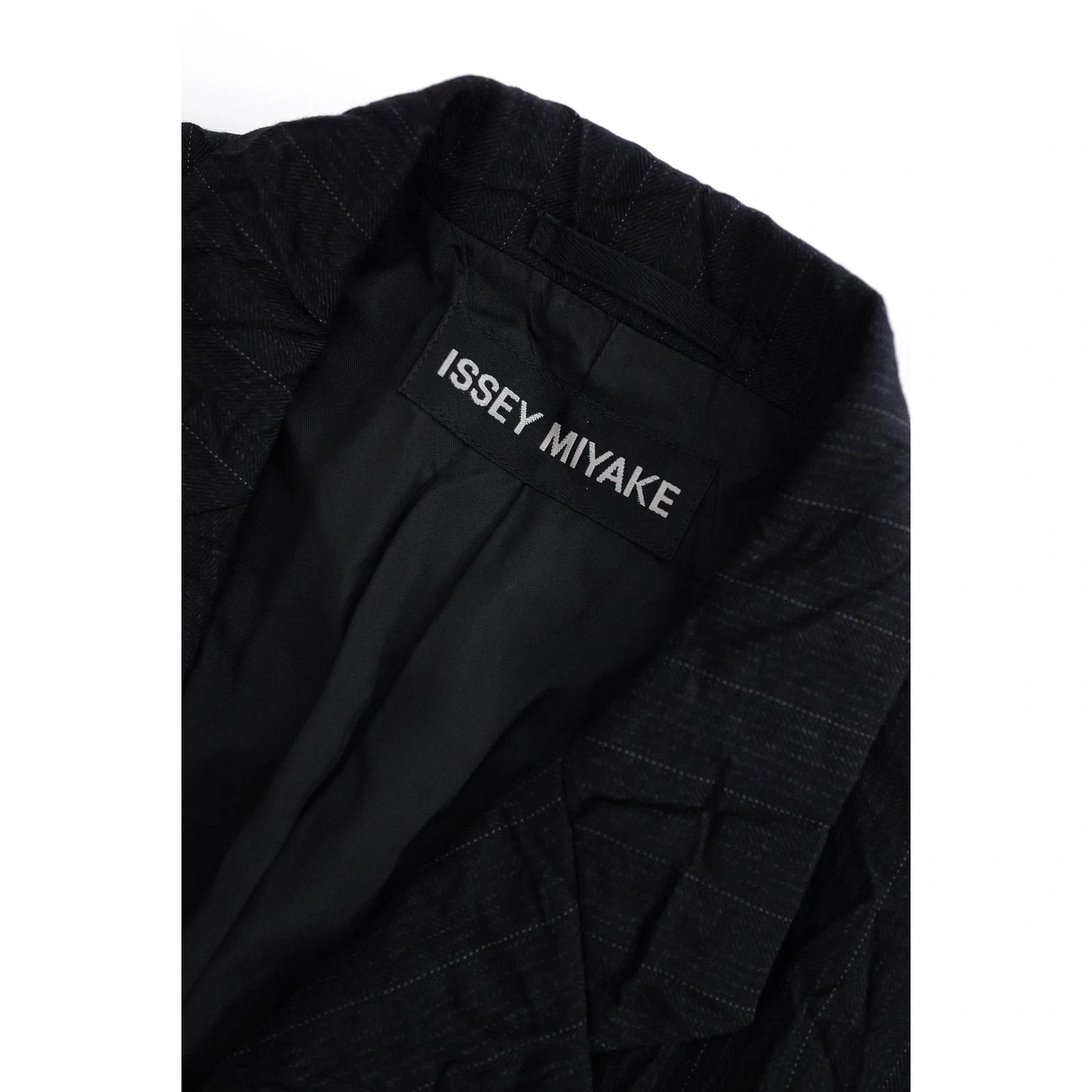 ISSEY MIYAKE Veste en laine Noir vintage, passéist — photo 4