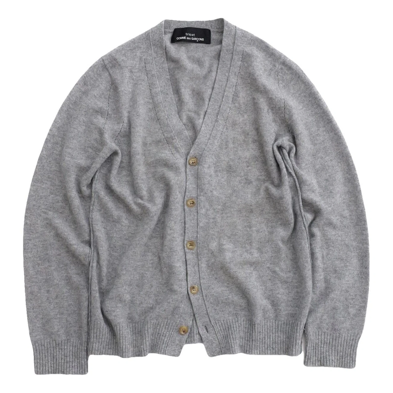 COMME DES GARÇONS Cardigan en cachemire Gris vintage, passéist — photo 1
