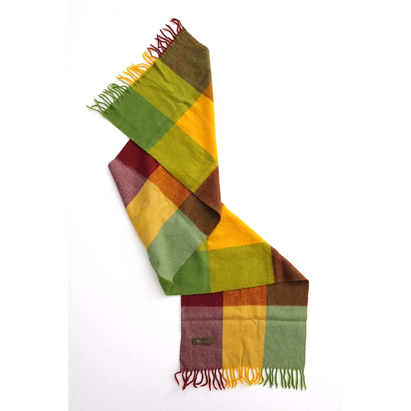 YOHJI YAMAMOTO Echarpe en laine Multicolore vintage, passéist — photo 3