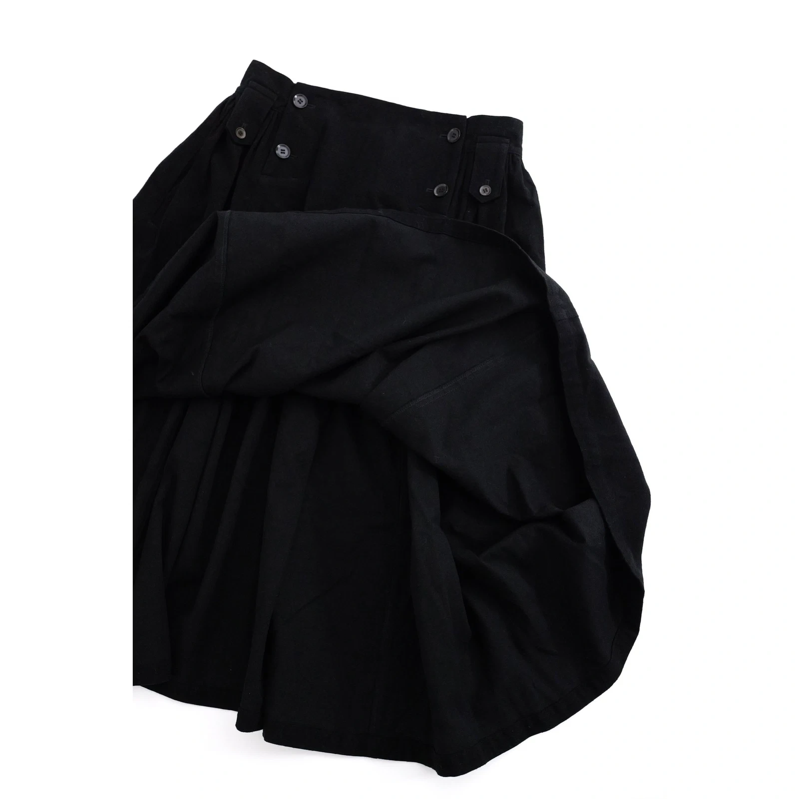 YOHJI YAMAMOTO Jupe longue Noir vintage, passéist — photo 4
