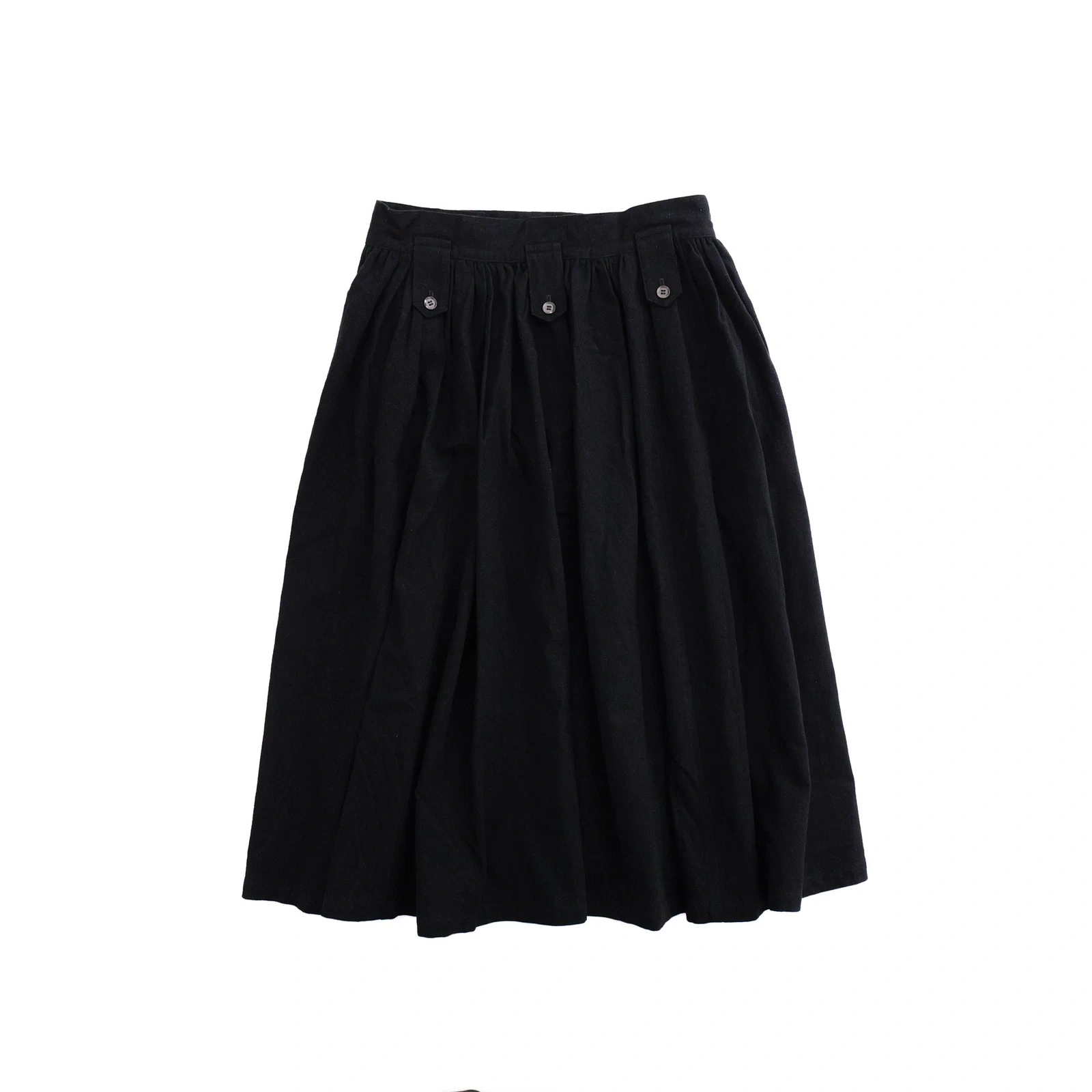 YOHJI YAMAMOTO Jupe longue Noir vintage, passéist — photo 9
