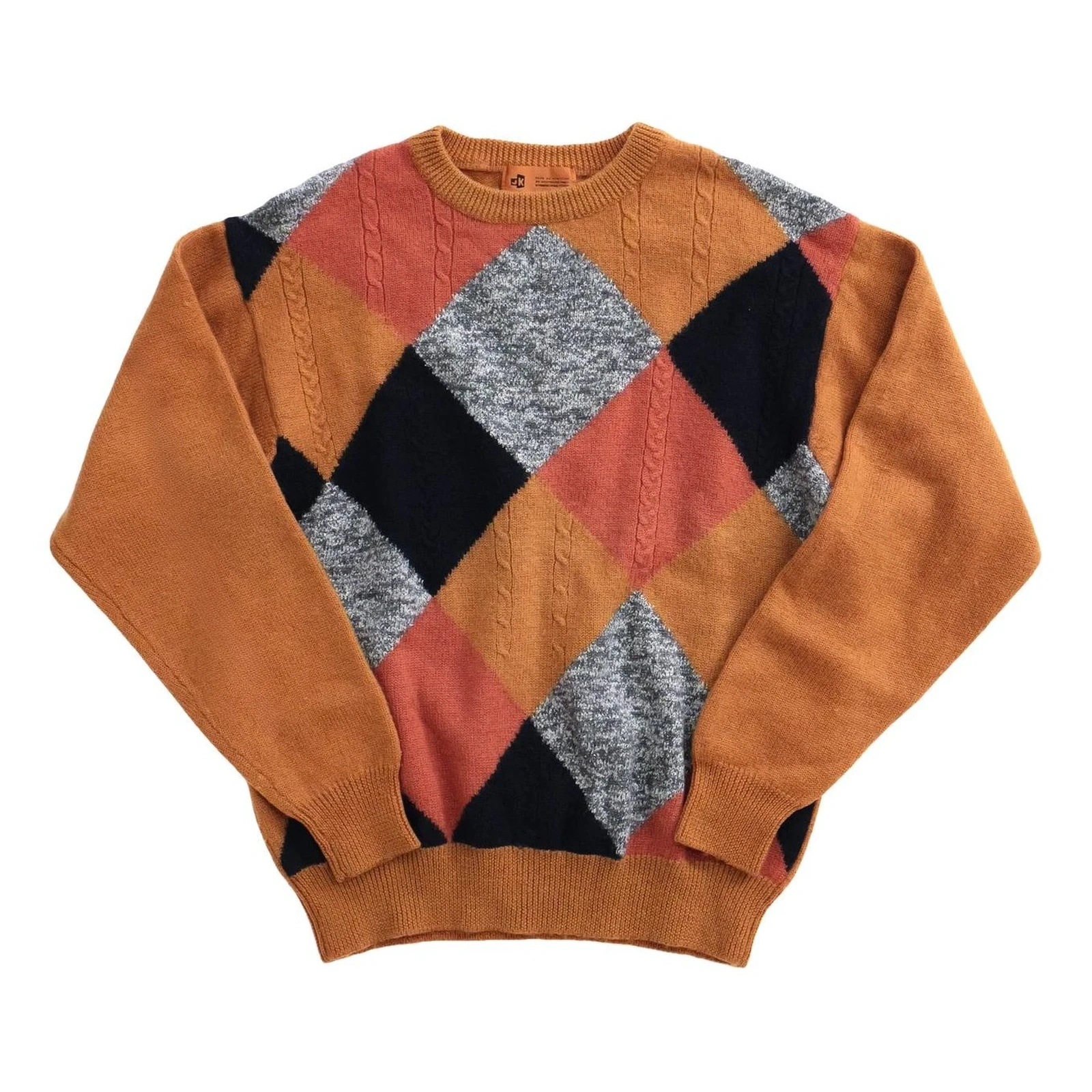 JUNKO KOSHINO Pull en laine Orange vintage, passéist — photo 1