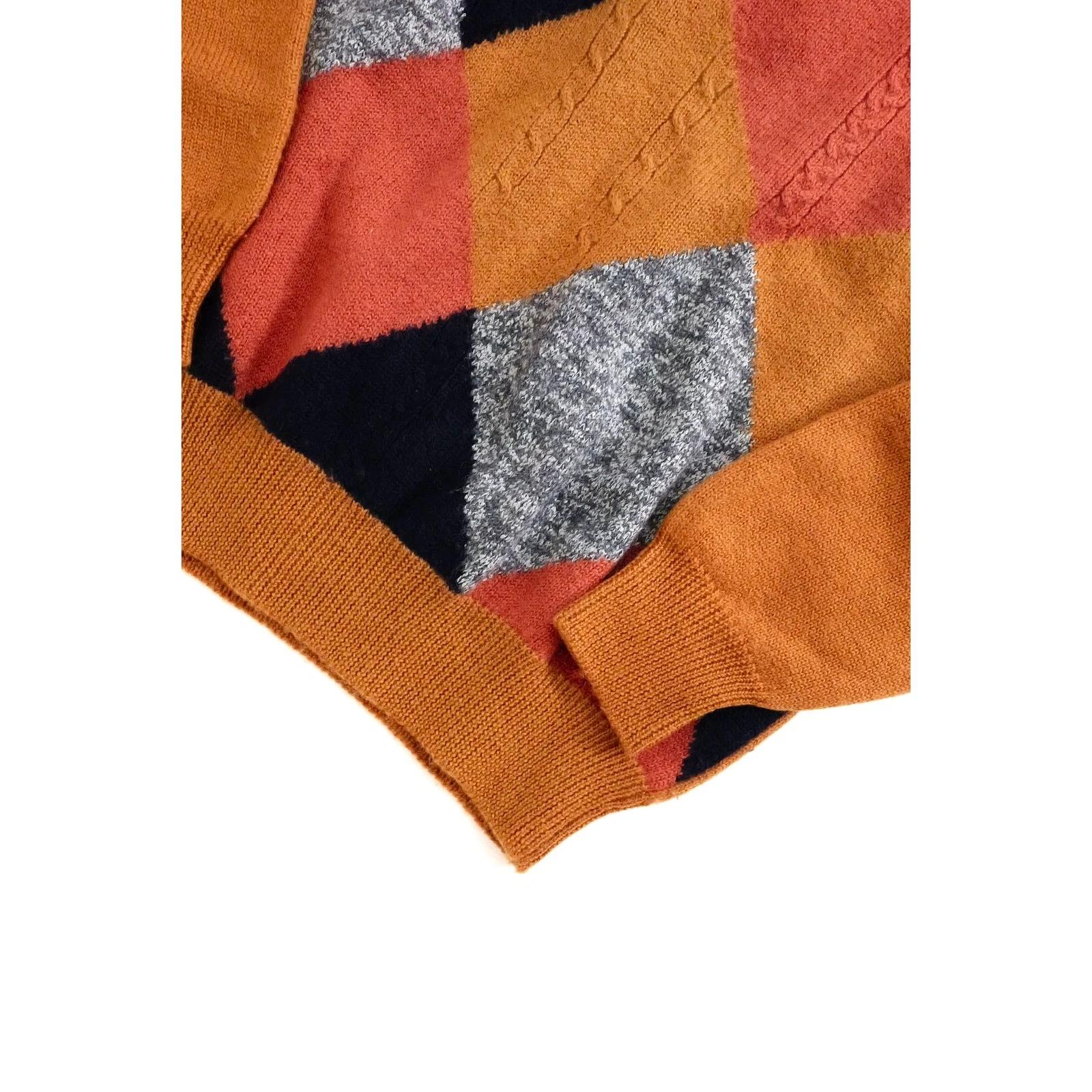 JUNKO KOSHINO Pull en laine Orange vintage, passéist — photo 3