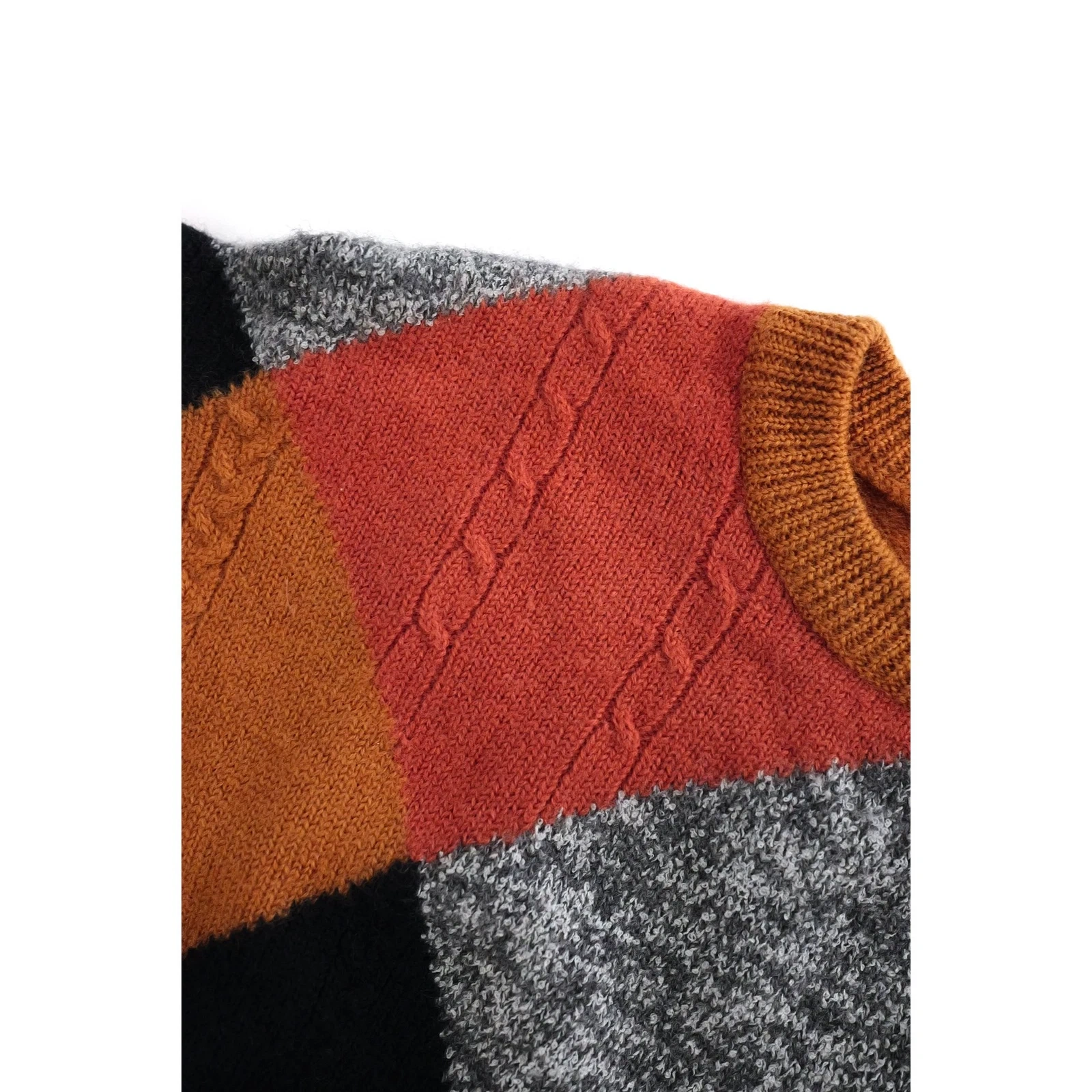 JUNKO KOSHINO Pull en laine Orange vintage, passéist — photo 6