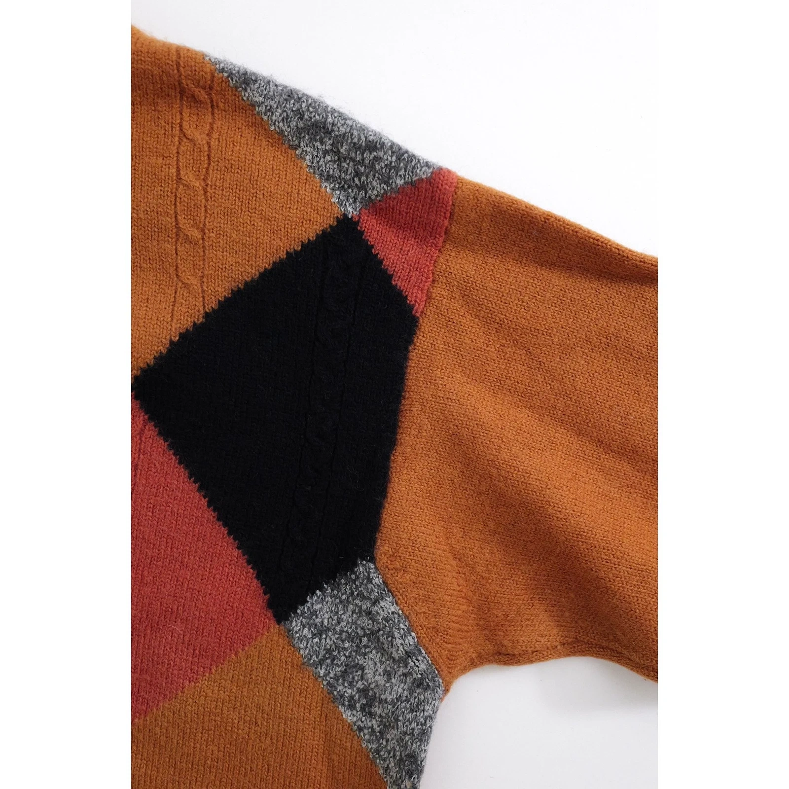 JUNKO KOSHINO Pull en laine Orange vintage, passéist — photo 8