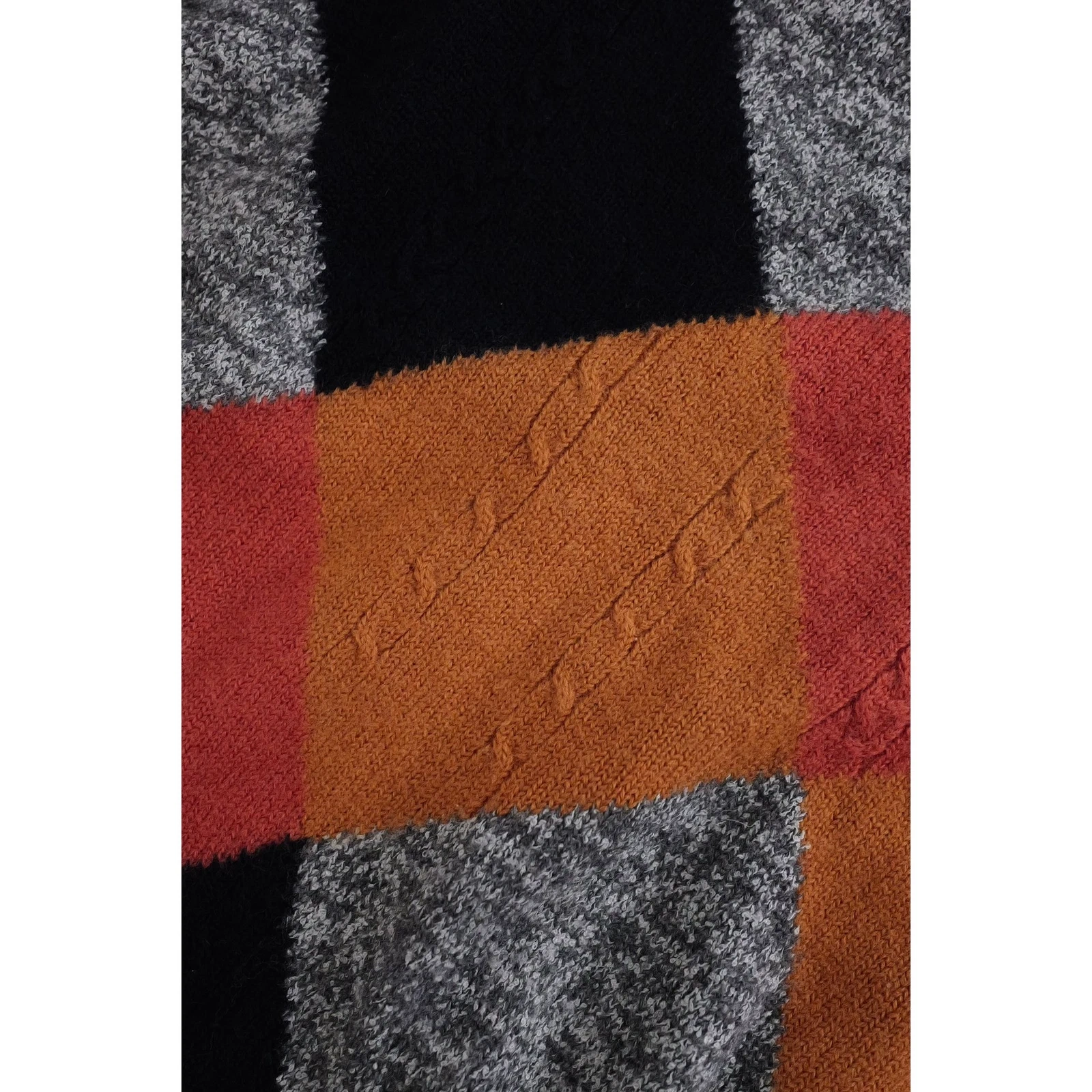 JUNKO KOSHINO Pull en laine Orange vintage, passéist — photo 9